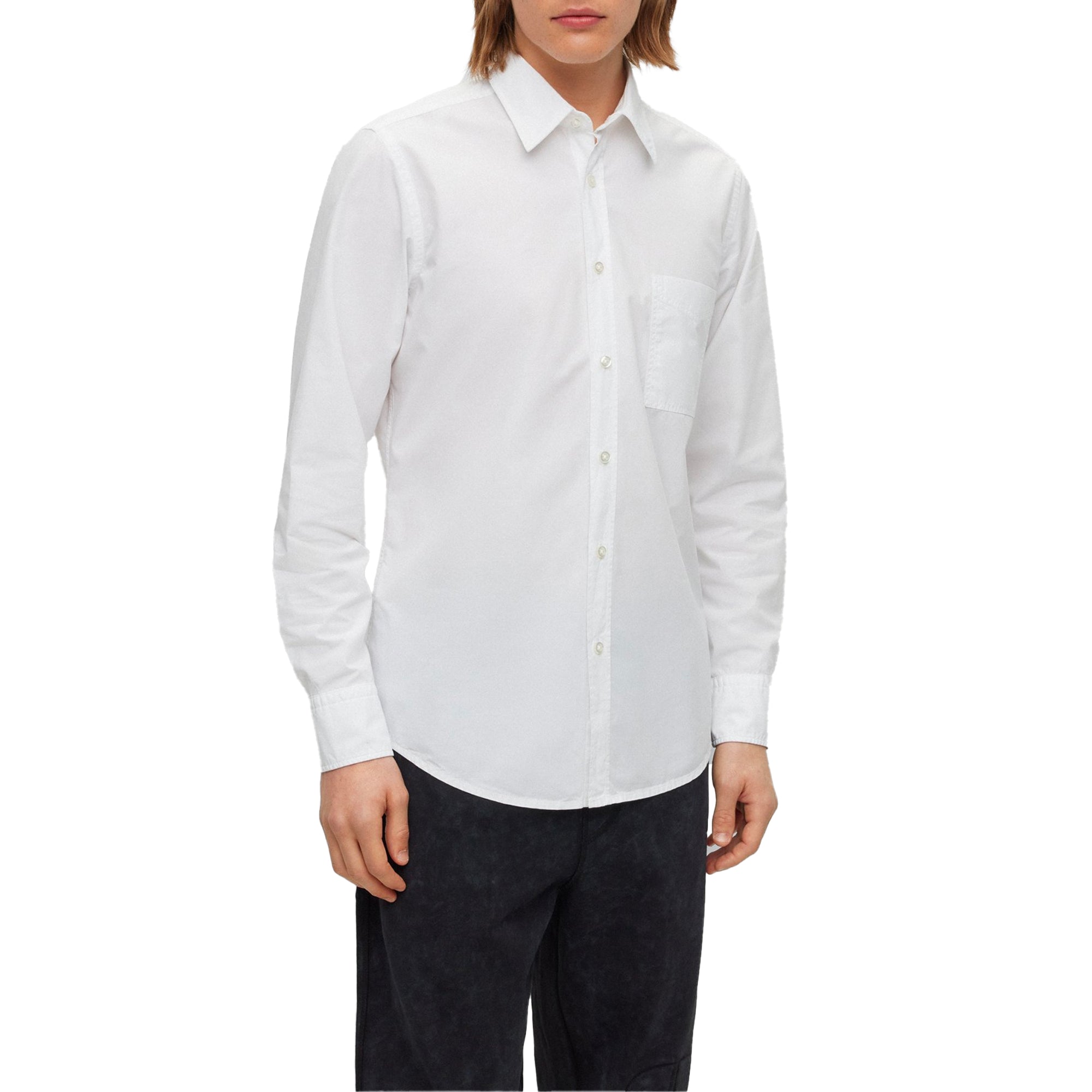Boss Relegant 6 Poplin LS Shirt - White