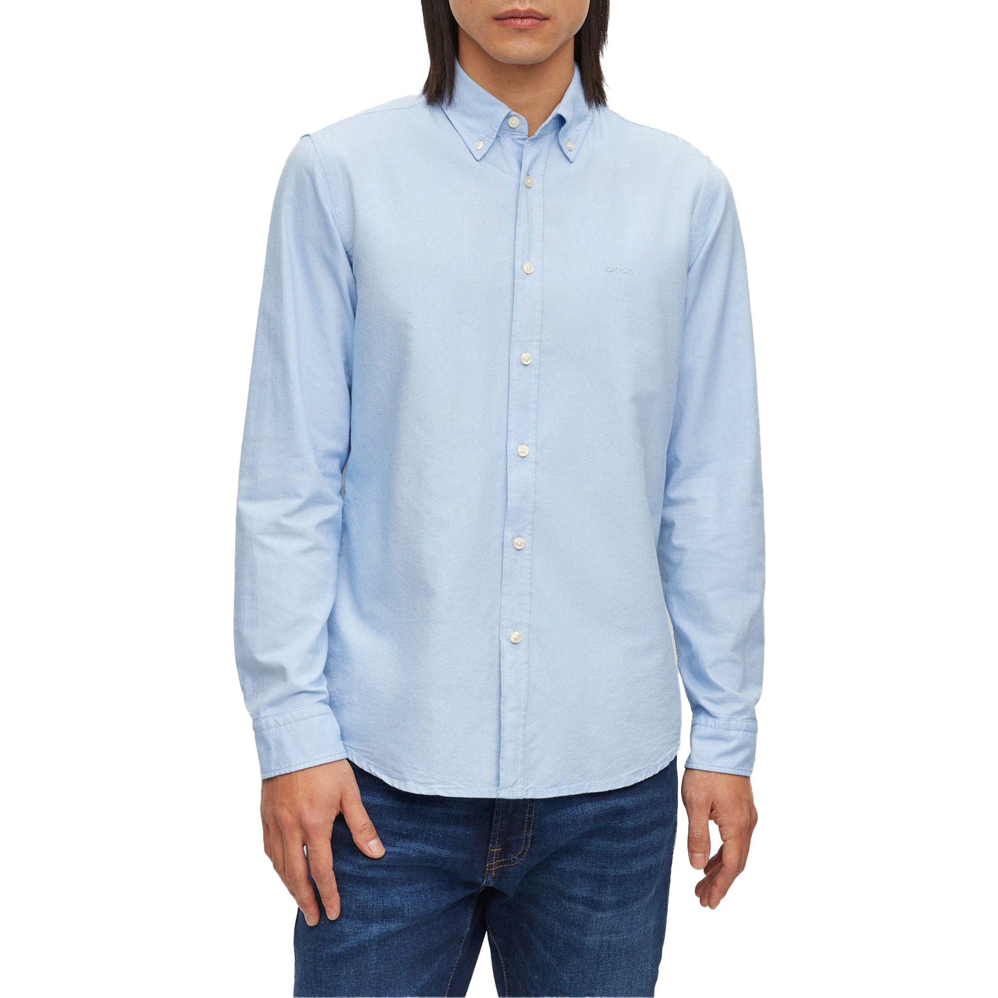 Boss Rickert Oxford Regular Fit LS Shirt - Sky Blue