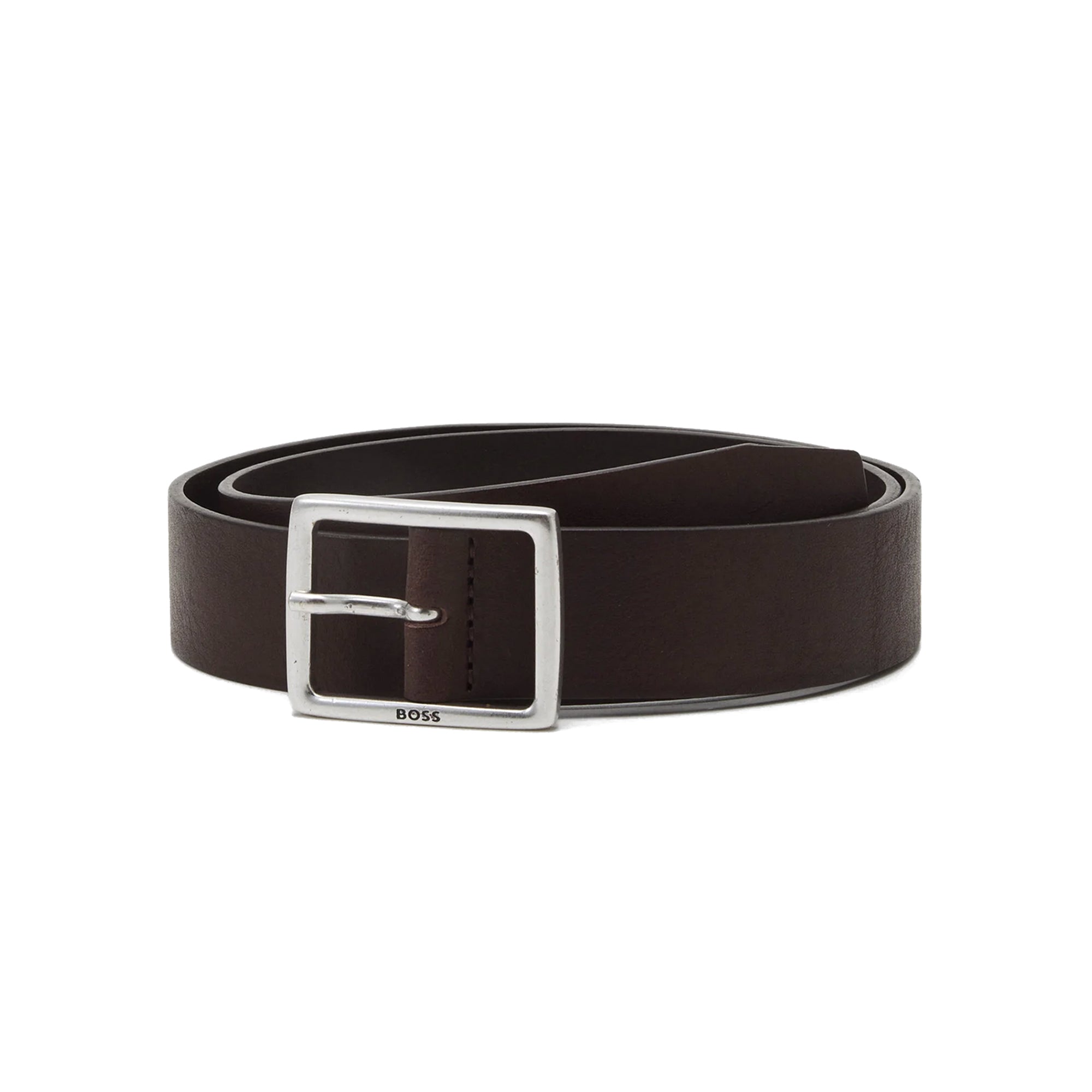 Boss Rudolf Cvb Leather Belt - Dark Brown