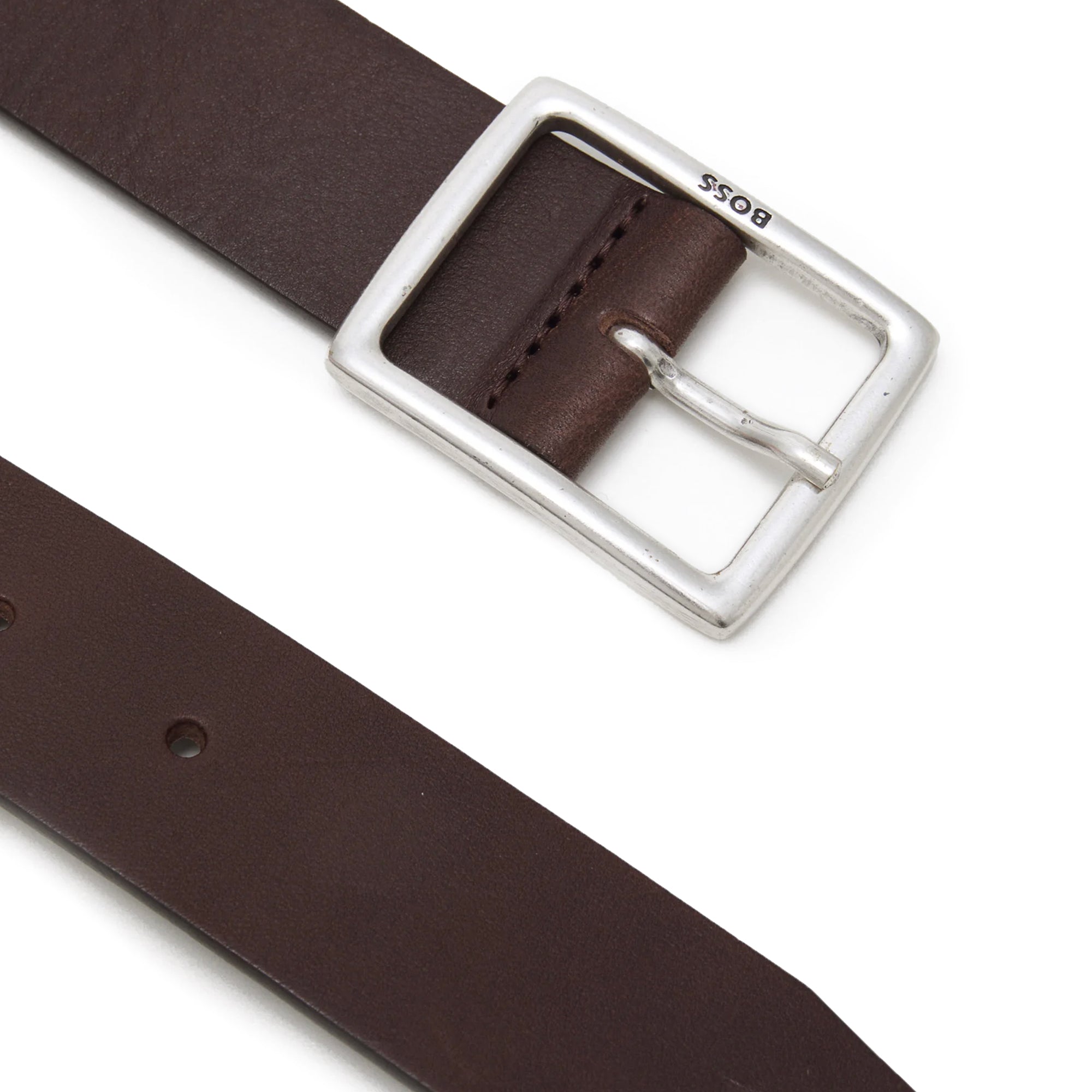 Boss Rudolf Cvb Leather Belt - Dark Brown