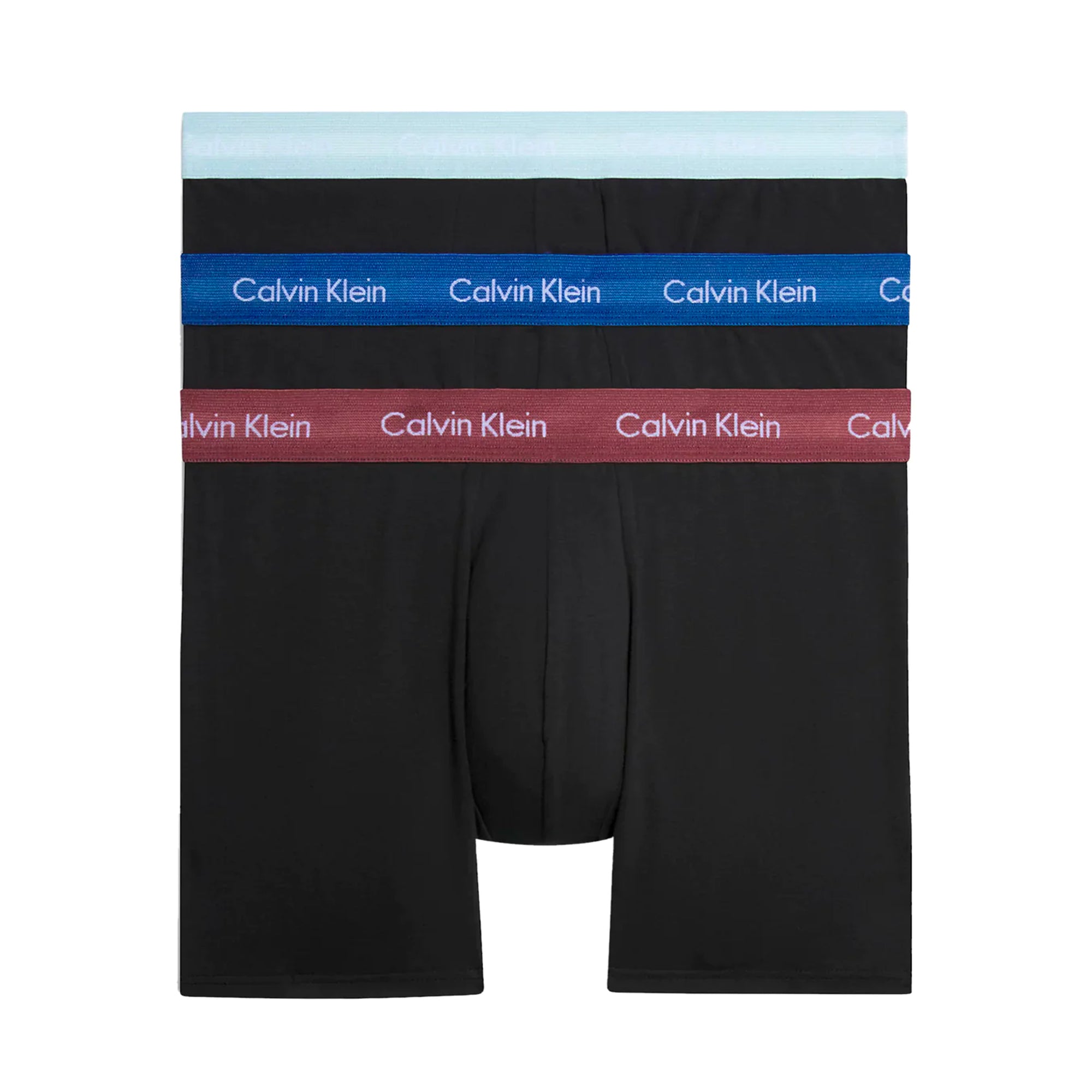 Calvin Klein Cotton Stretch Boxer Brief - Maroon / Skyway / True Navy