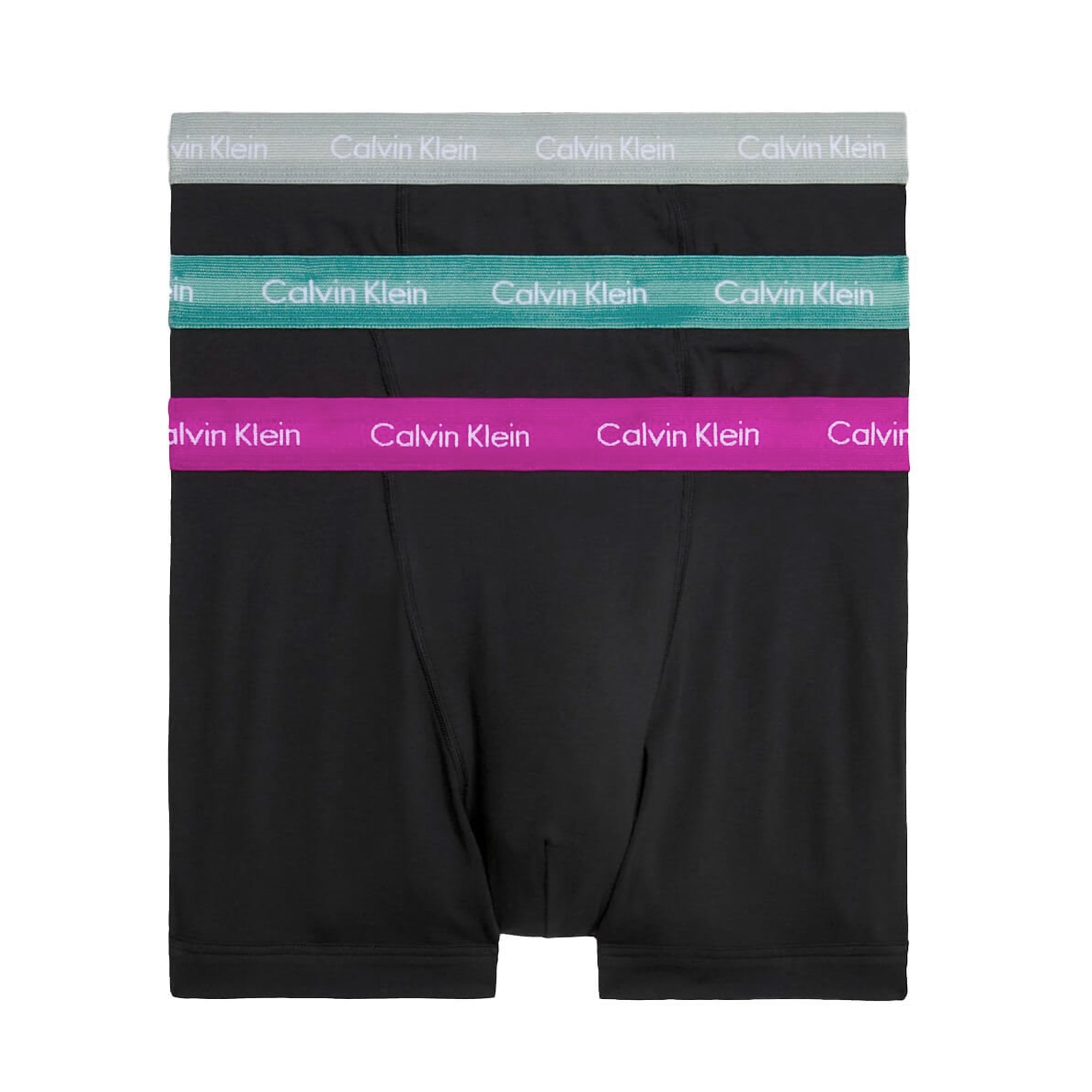 Calvin Klein Cotton Stretch Trunks - Wild Aster/Grey Heather/Arctic Green