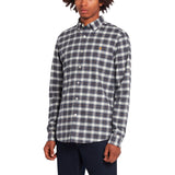 Farah Fraser Check Long Sleeve Shirt - Navy / Cream