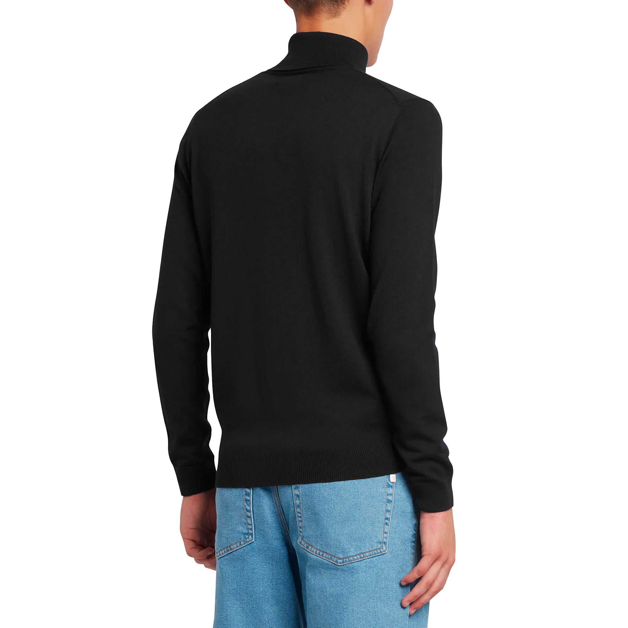 Farah Gosforth Merino Wool Roll Neck Jumper - Black