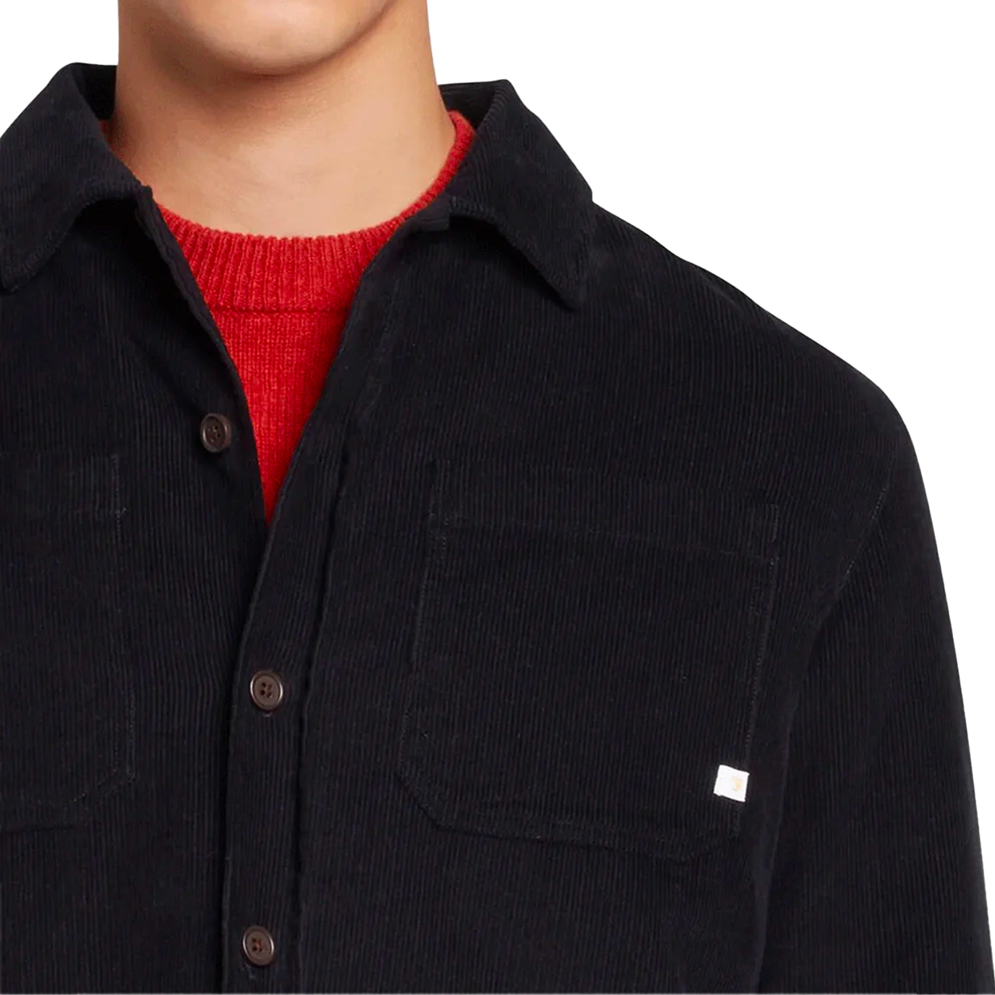 Farah Hunter Quilted Corduroy Overshirt - True Navy