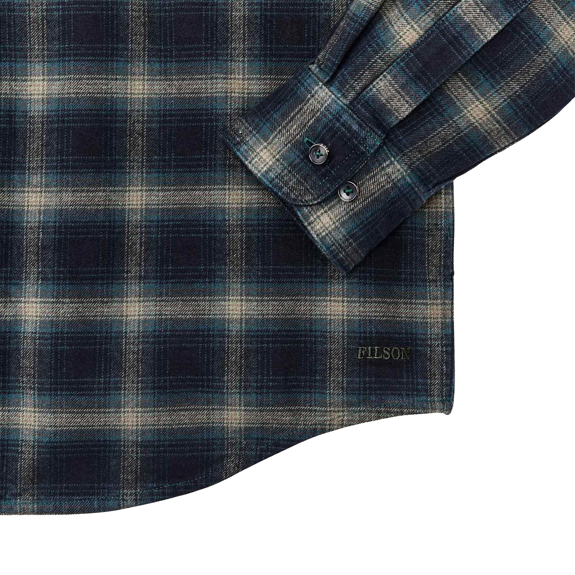 Filson Alaskan Guide Shirt - Navy / Pine / Bronze Plaid