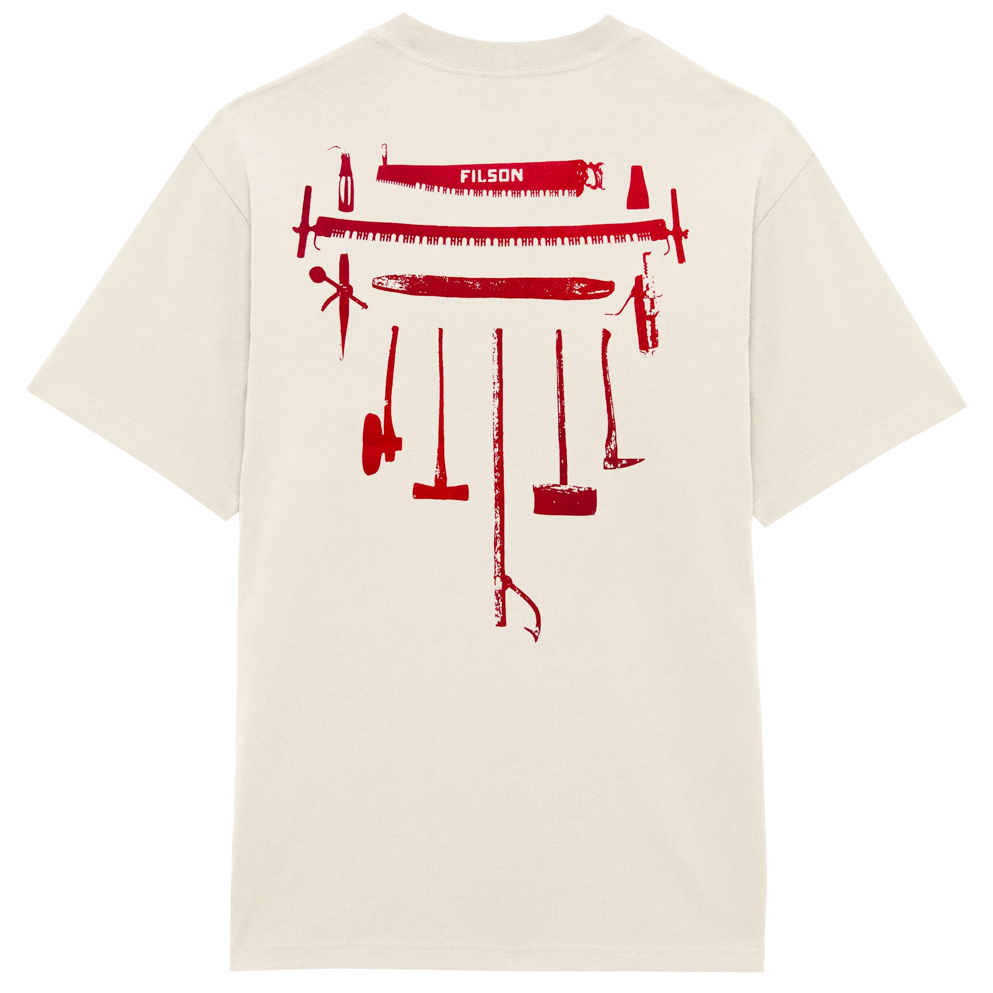 Filson Frontier Graphic T-Shirt - Silver Birch/Savy Red