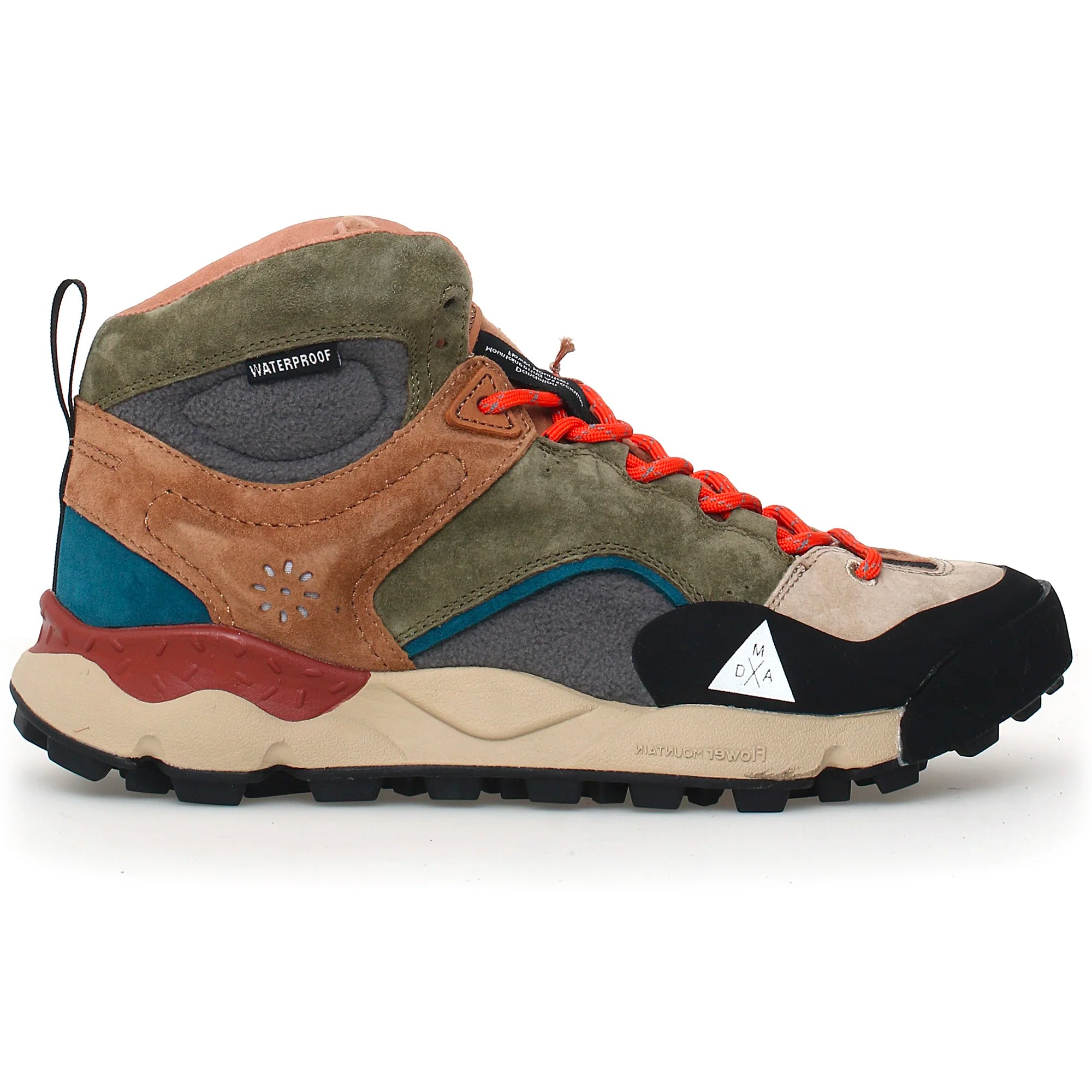 Flower Mountain Back Country Mid Waterproof Trainers - Beige / Military