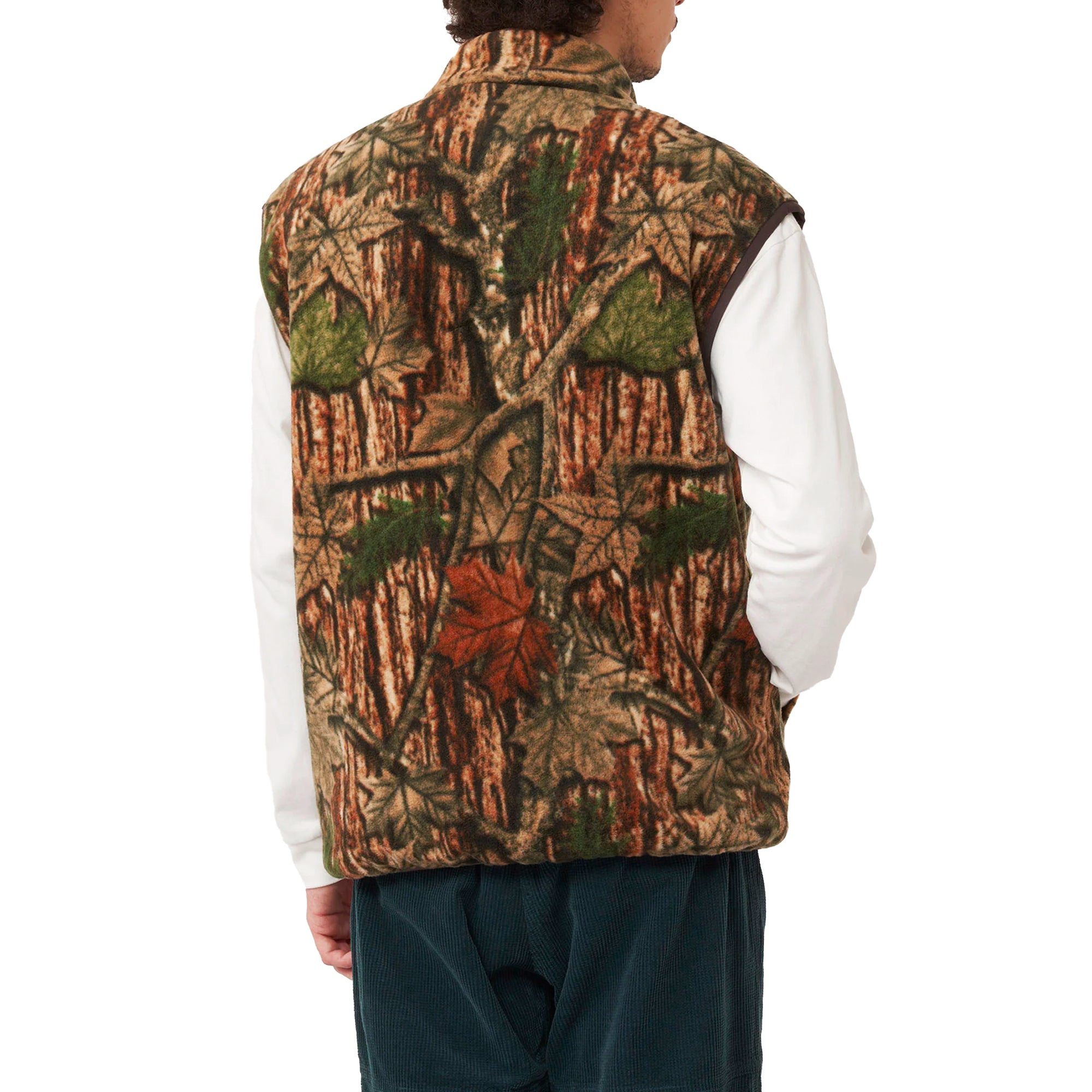 Gramicci Reversible Fleece Vest - Leaf Camo