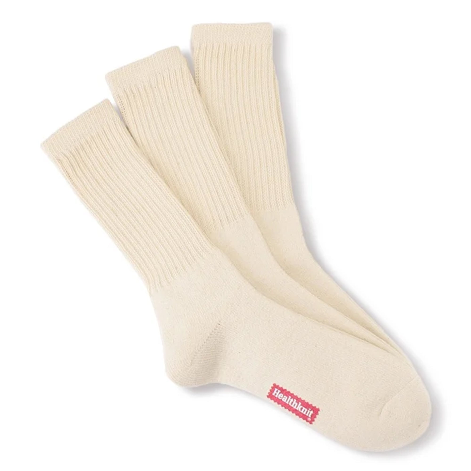 Healthknit Socks 3 Pack - Off White