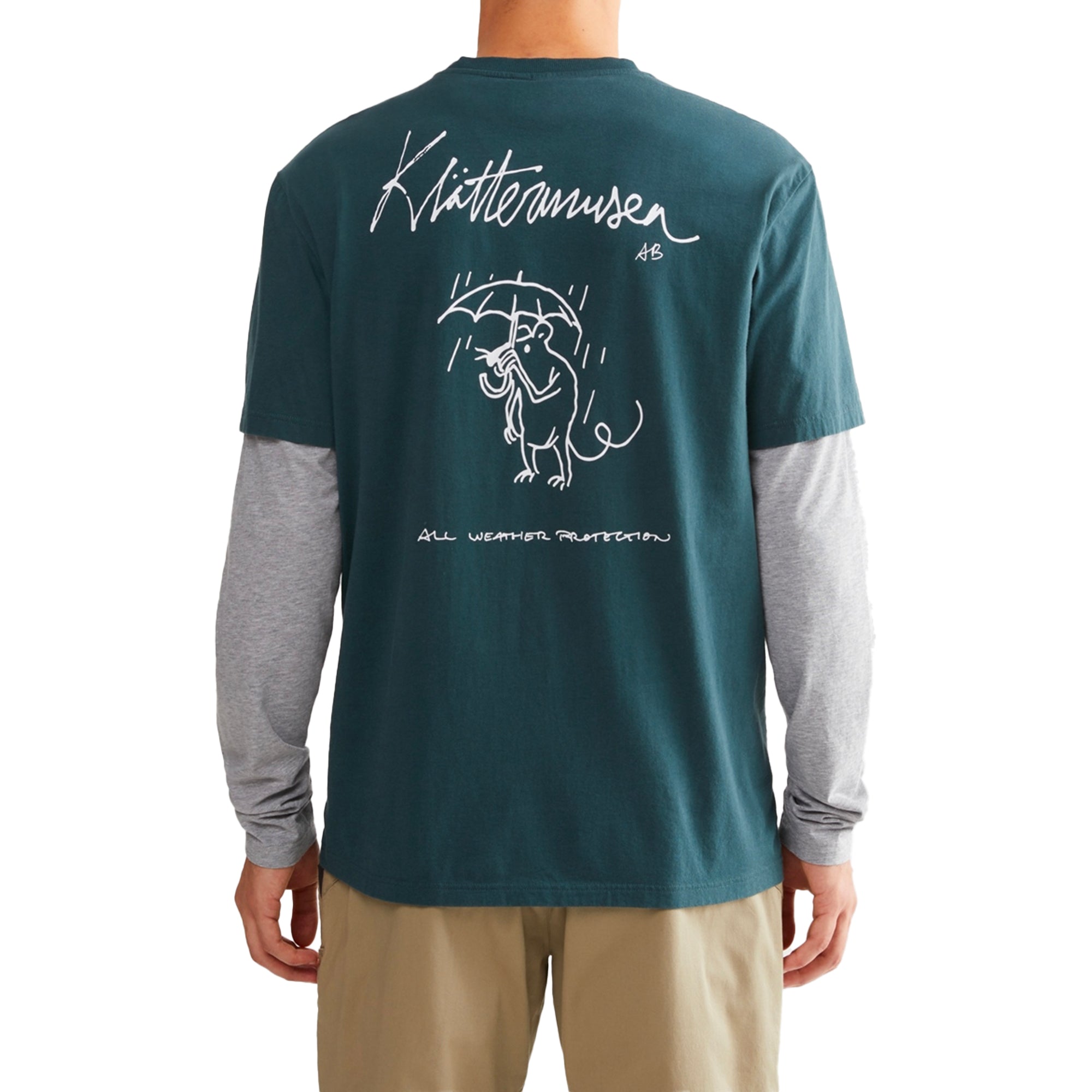 Klattermusen Runa Rain Mouse T-Shirt - Dark Deep Sea