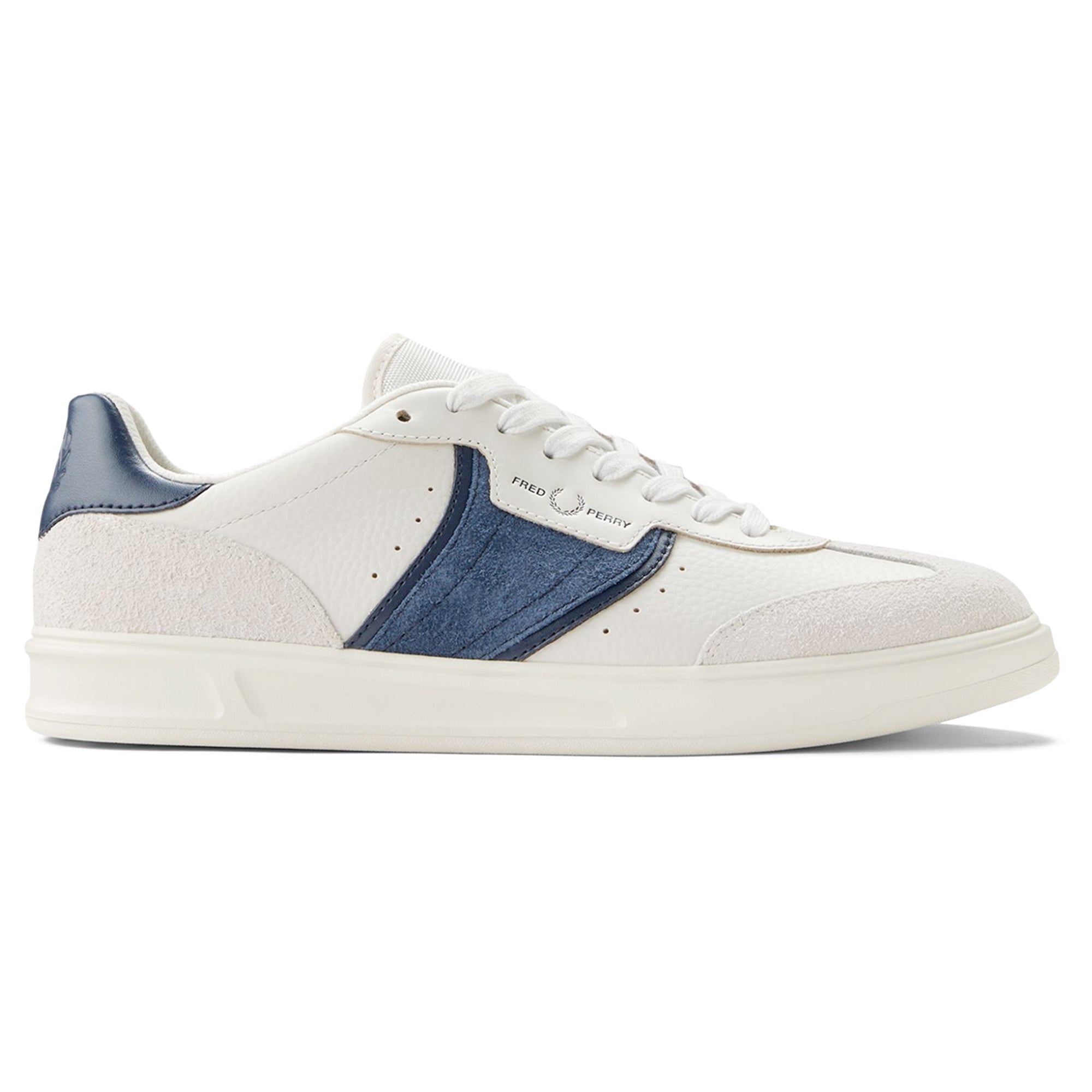 Fred Perry B4 Textured Leather & Suede Trainers
