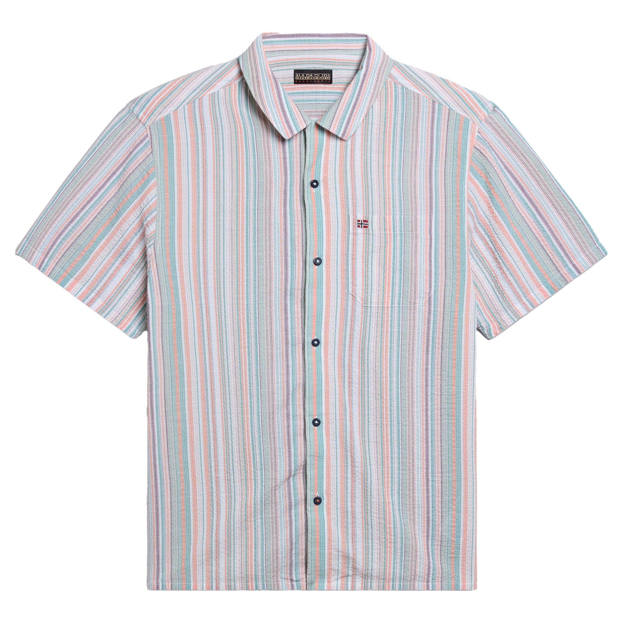 Napapijri G-Tulita Short Sleeve Shirt - Stripe