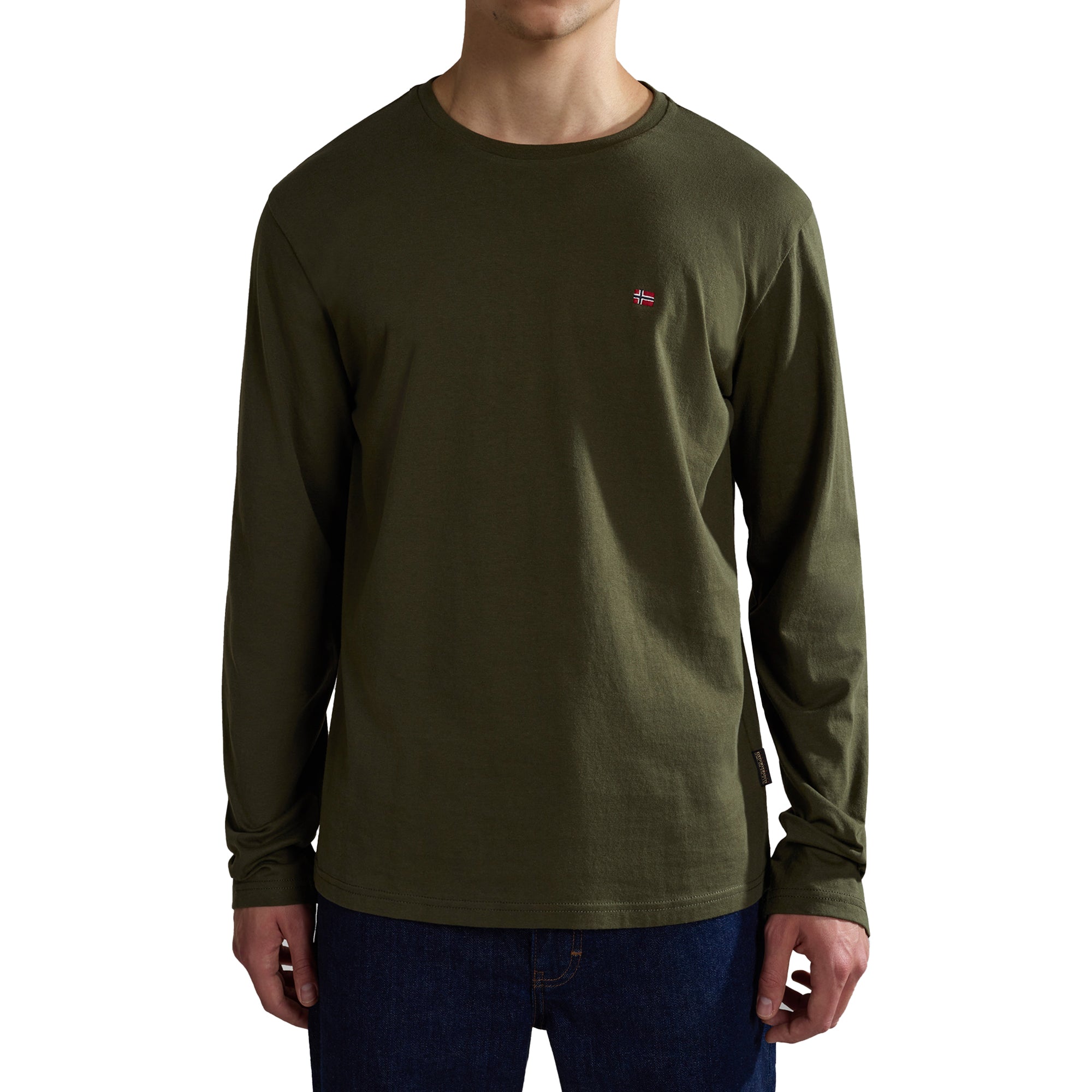 Napapijri Salis Long Sleeve T-Shirt - Green Depths