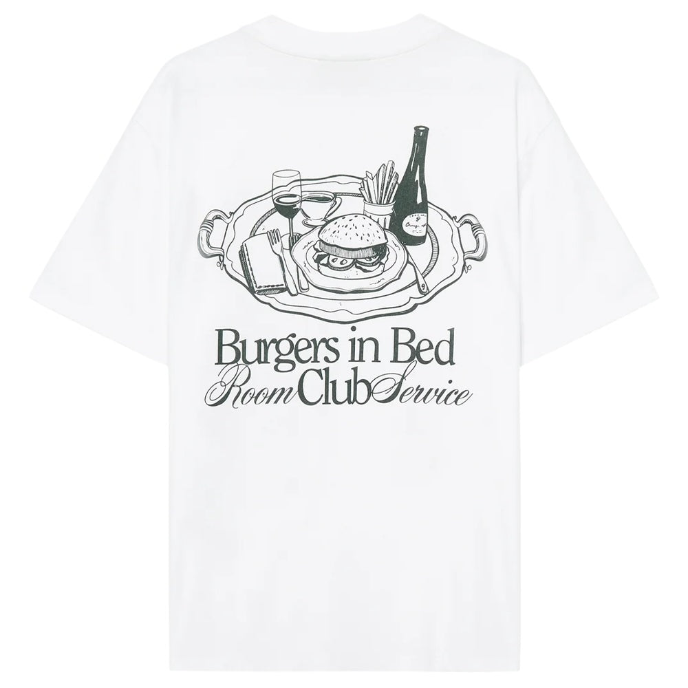 Pompeii Brand Burgers In Bed Graphic T-Shirt - White