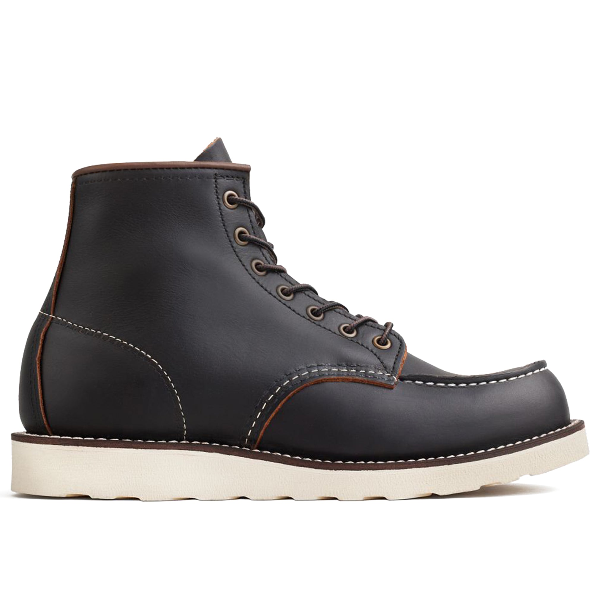 Red Wing 8849  6" Moc Toe Leather Boot - Black Prairie