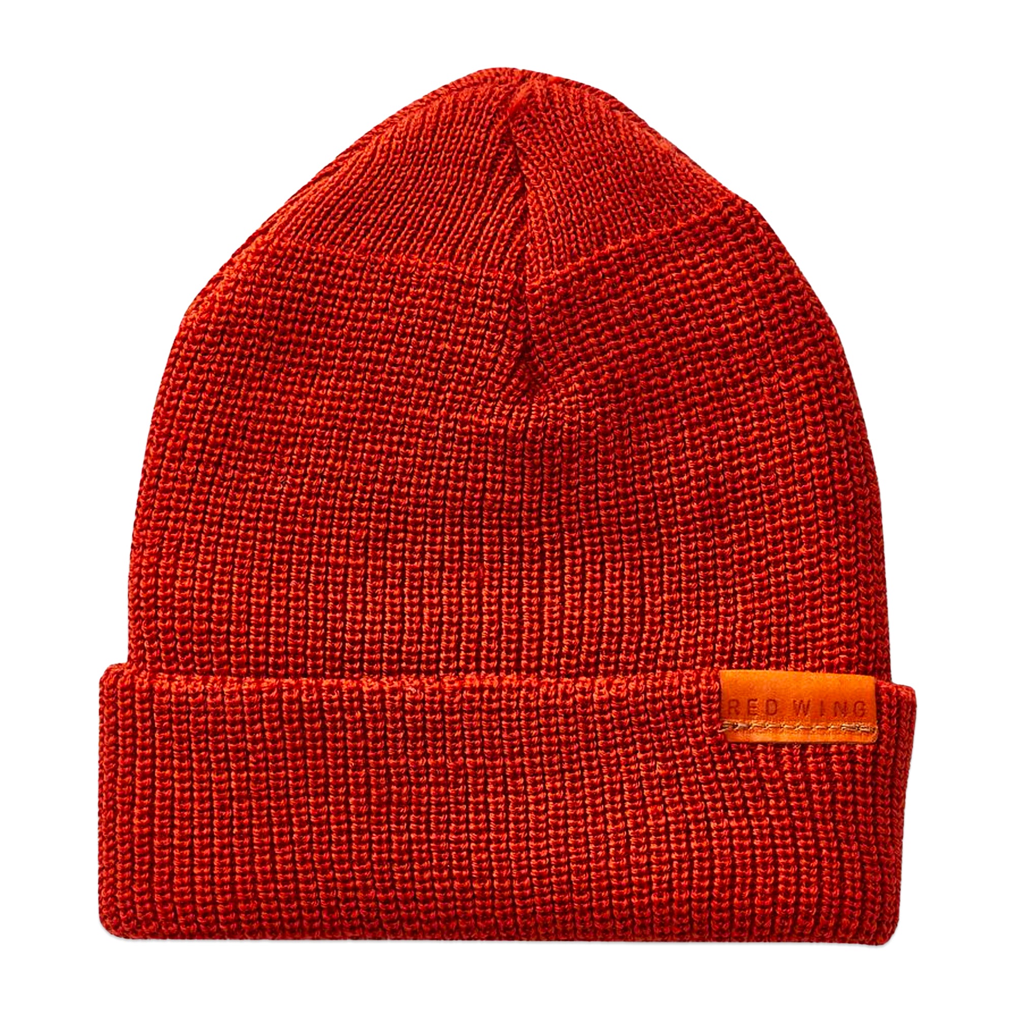 Red Wing Merino Wool Knit Beanie Hat - Rust