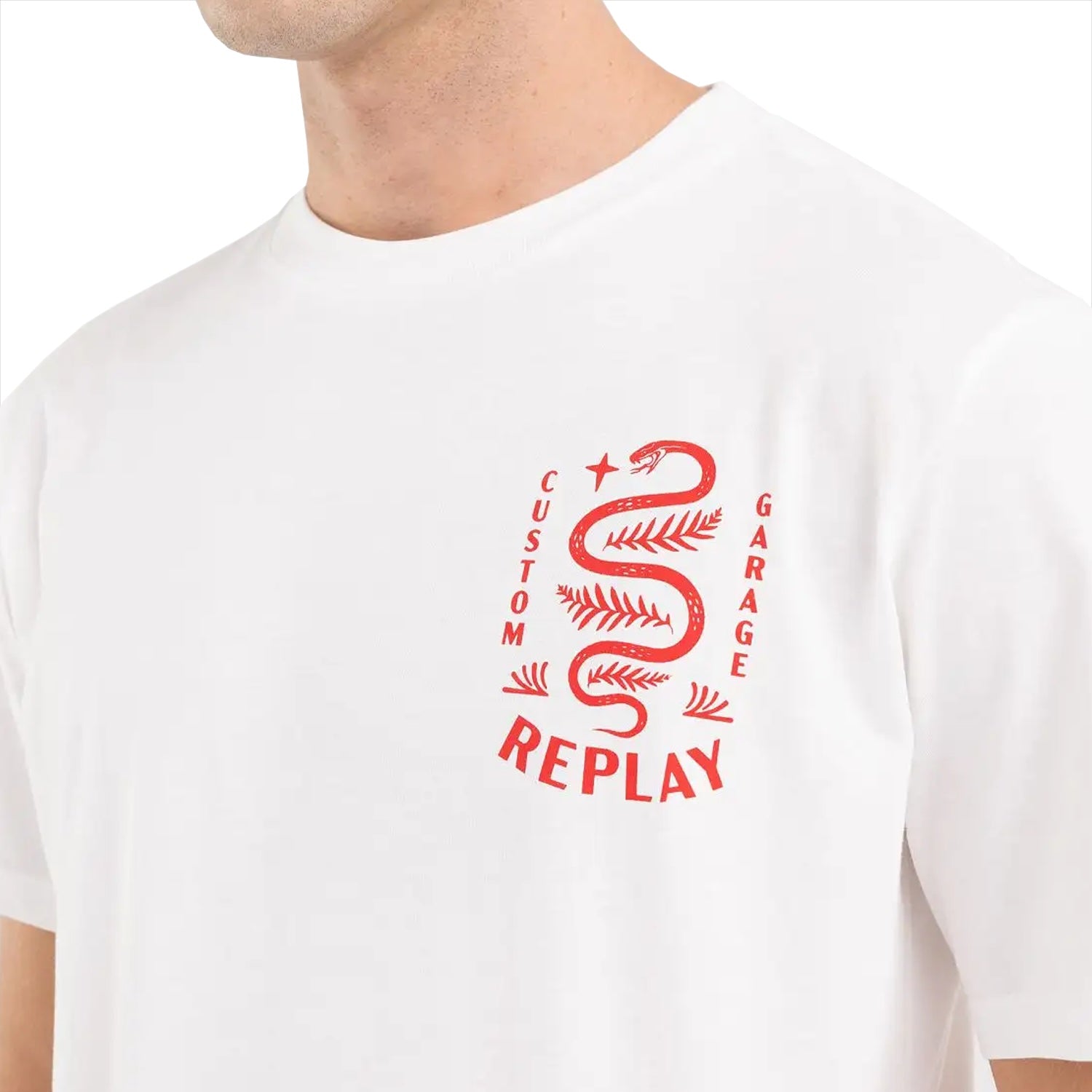 Replay Custom Garage Snake T-Shirt - White