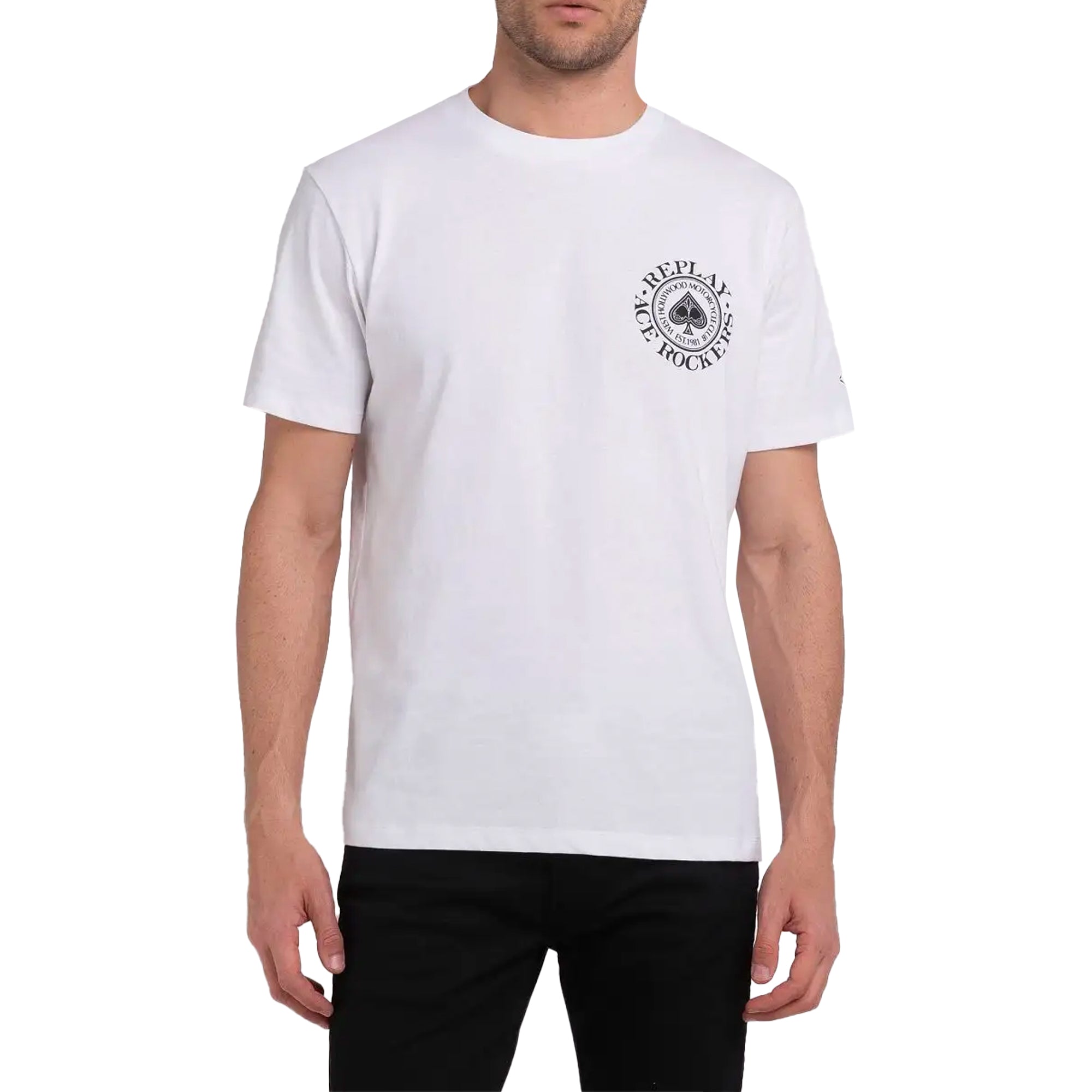 Replay Ace Of Spades Rockers T-Shirt - White