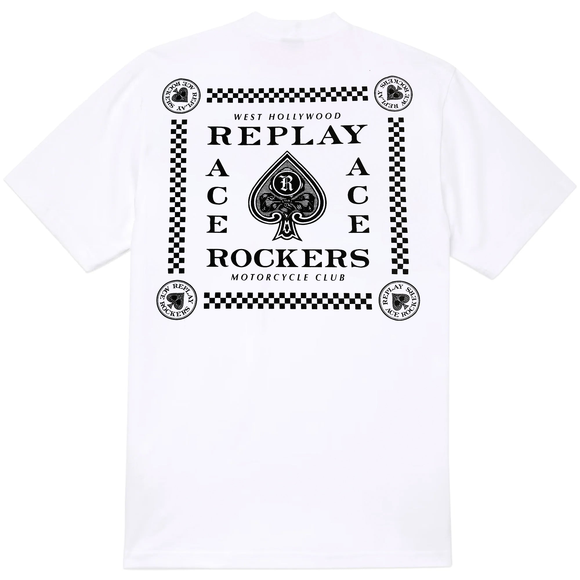 Replay Ace Of Spades Rockers T-Shirt - White