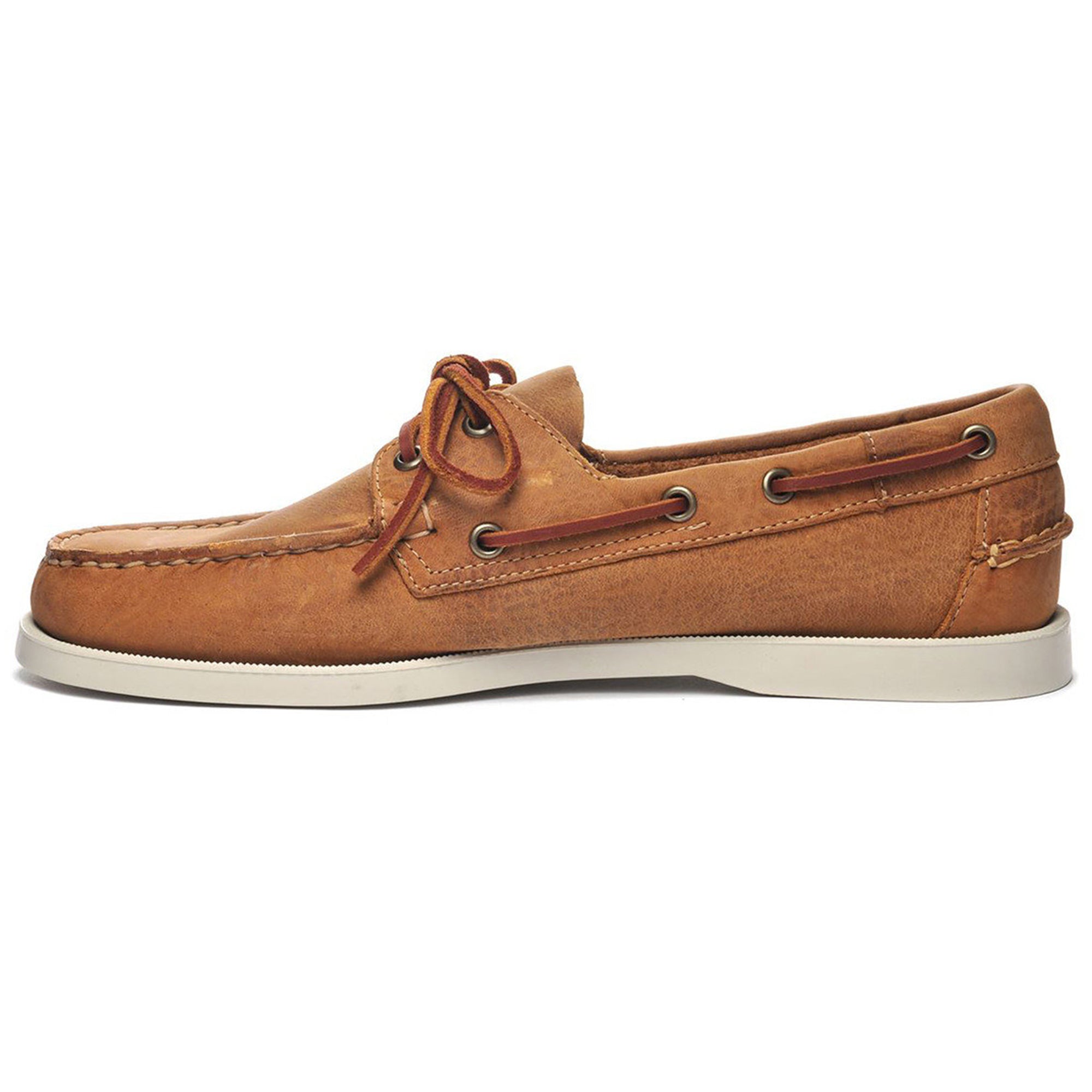 Sebago Docksides Portland Crazy Horse Leather Shoes - Tan