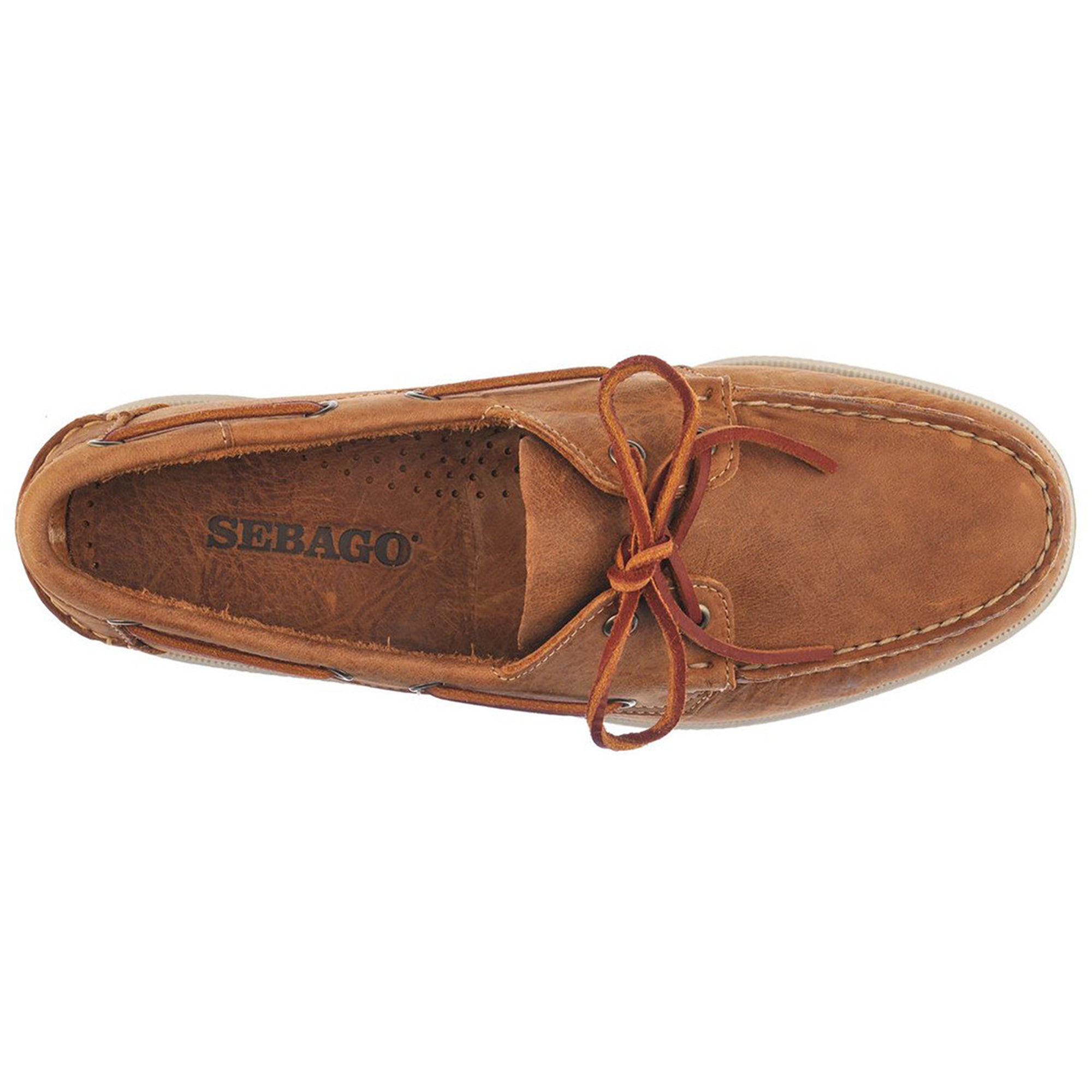 Sebago Docksides Portland Crazy Horse Leather Shoes - Tan