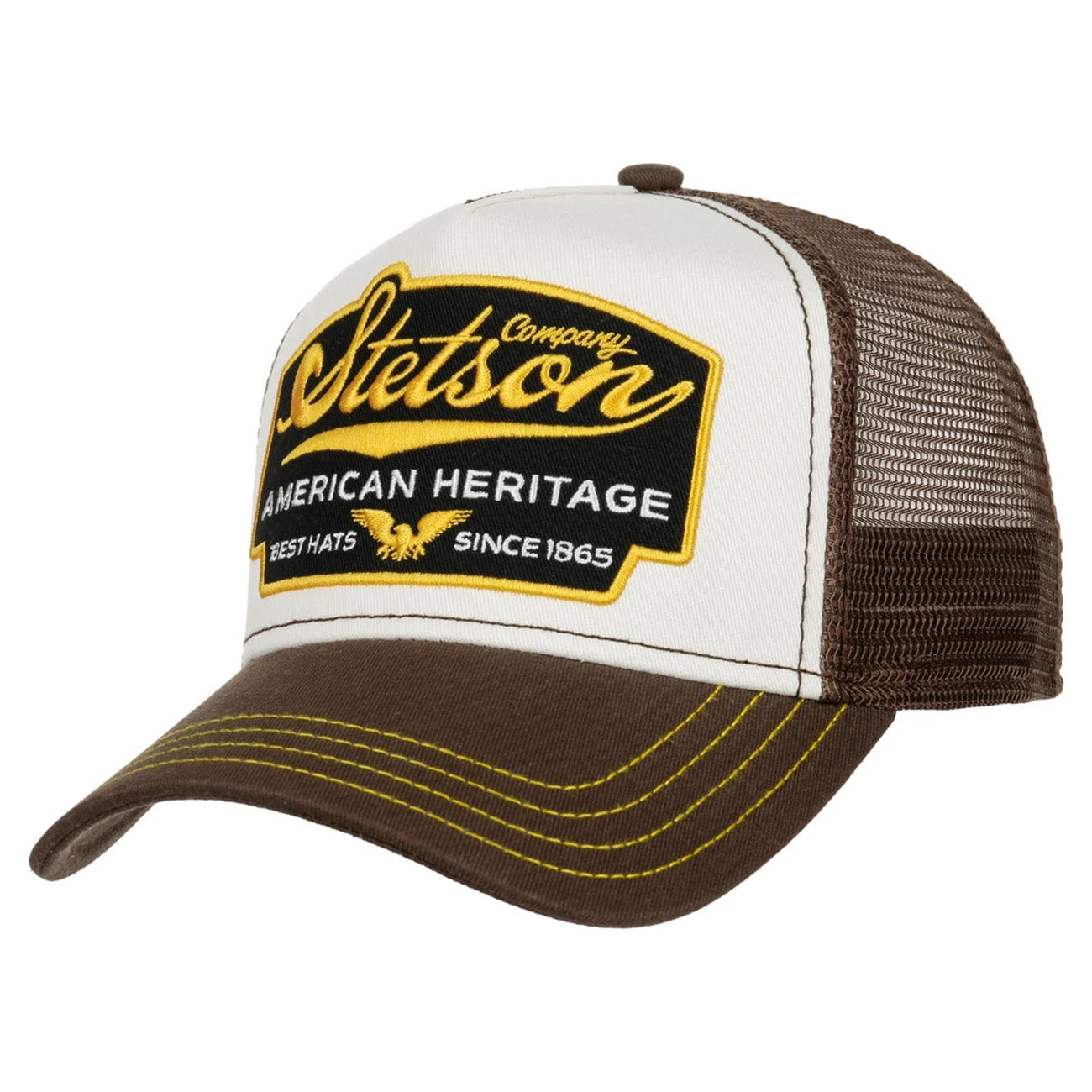 Stetson American Heritage Trucker Cap - Brown/White