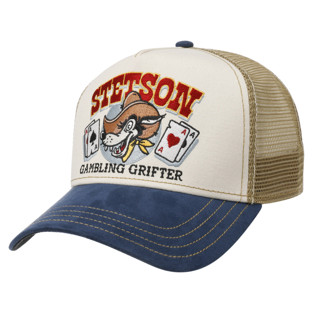 Stetson Gambling Grifter Trucker Cap - Denim/Sand