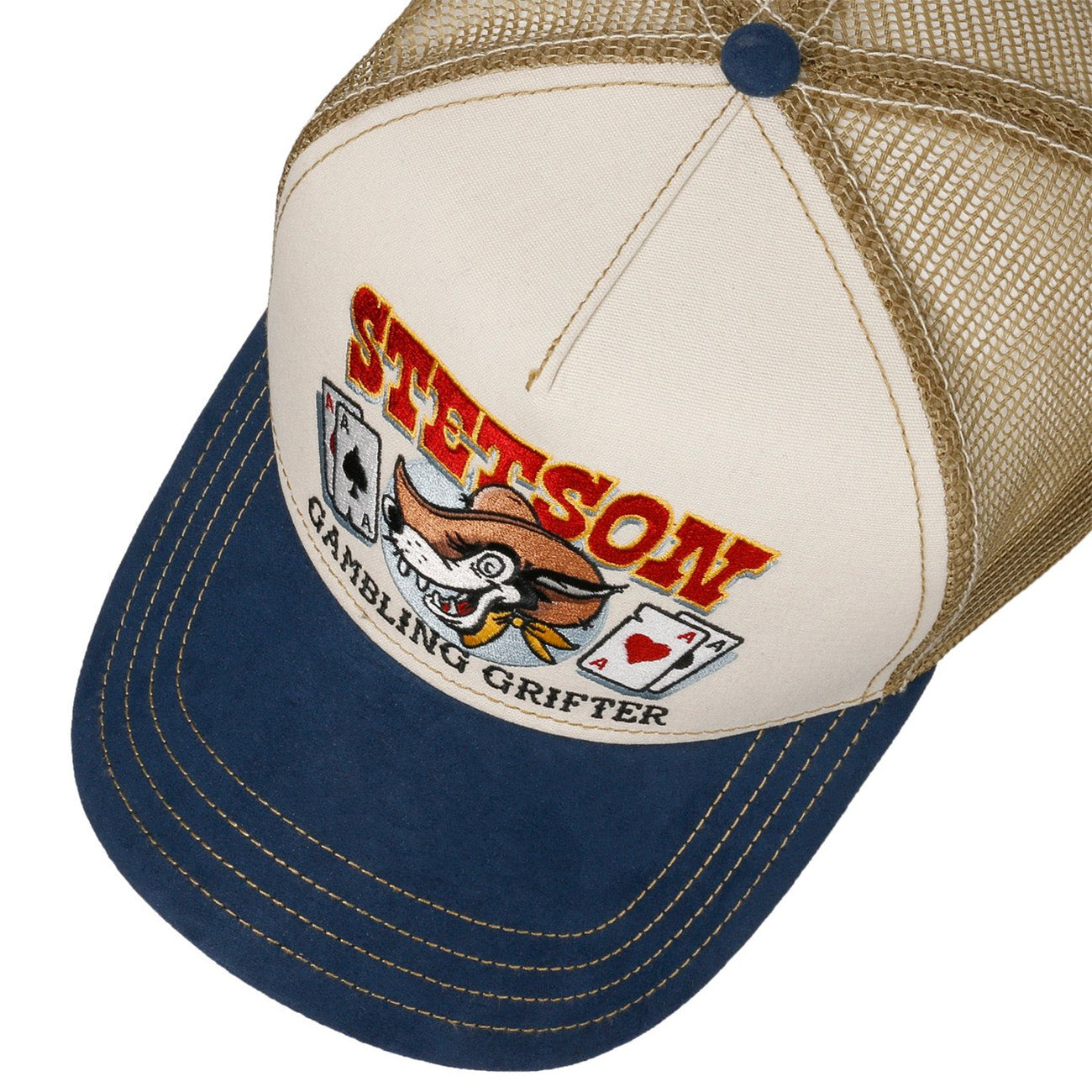 Stetson Gambling Grifter Trucker Cap - Denim/Sand