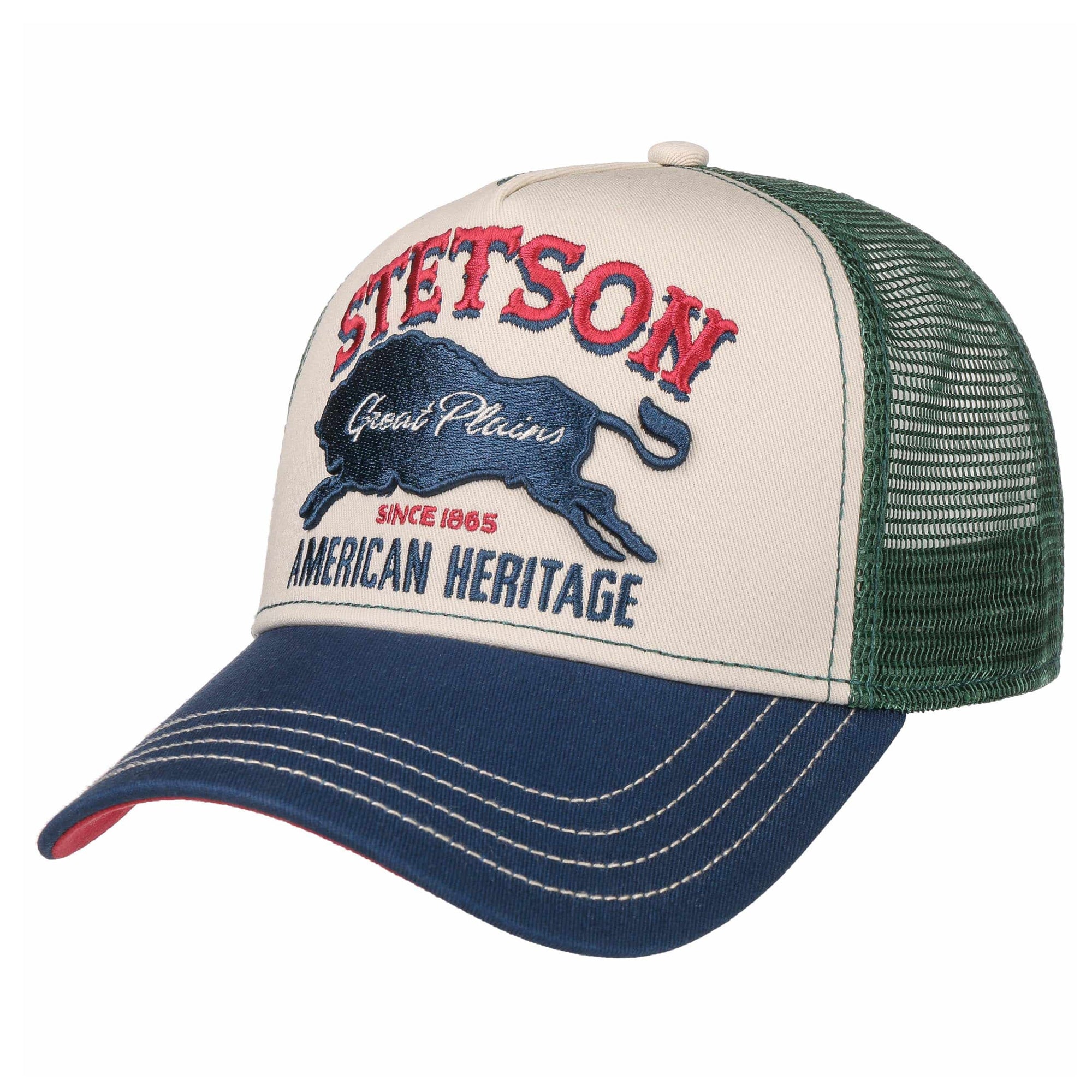 Stetson Great Plains Trucker Cap - Blue/Sand