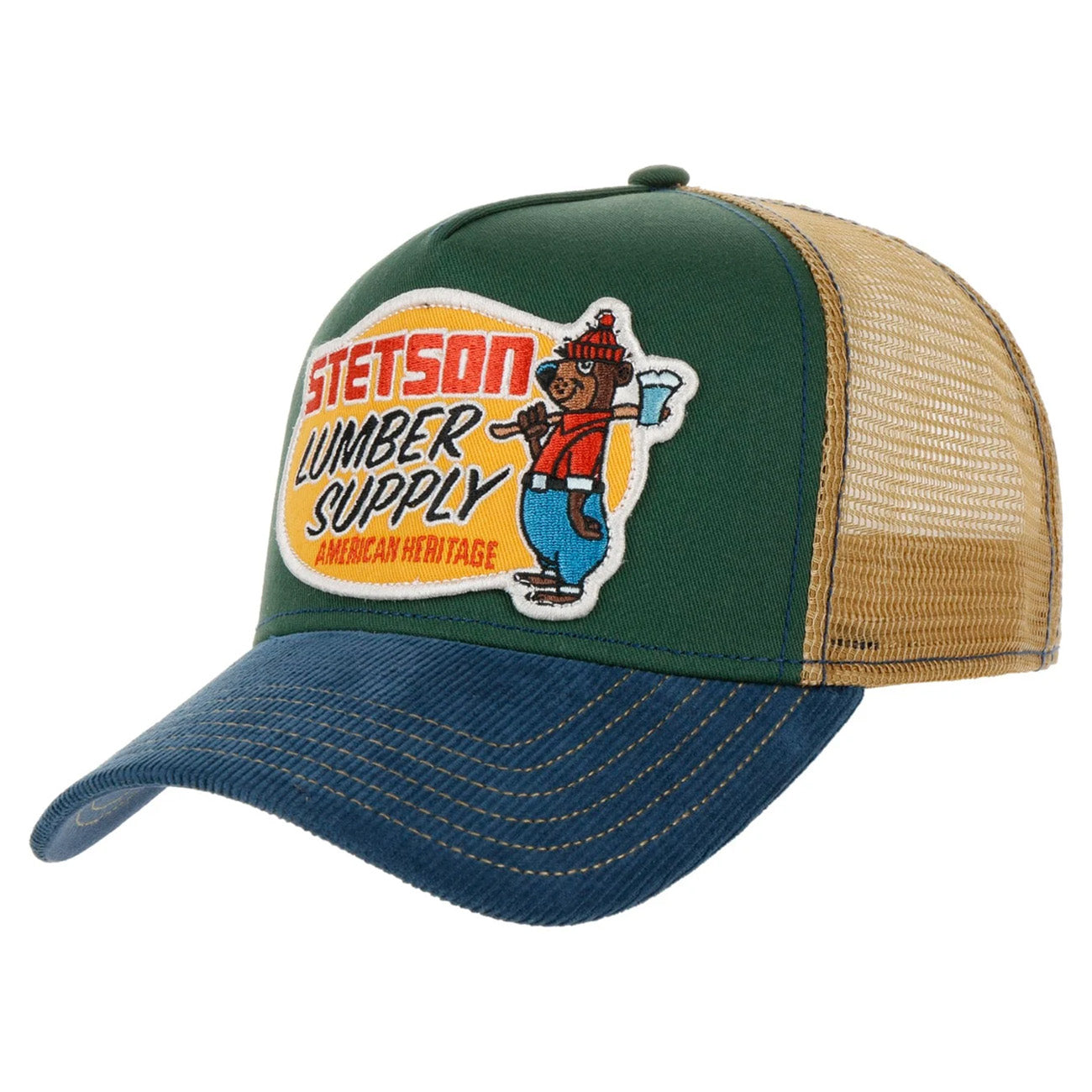 Stetson Lumber Supply Trucker Cap - Denim/Green