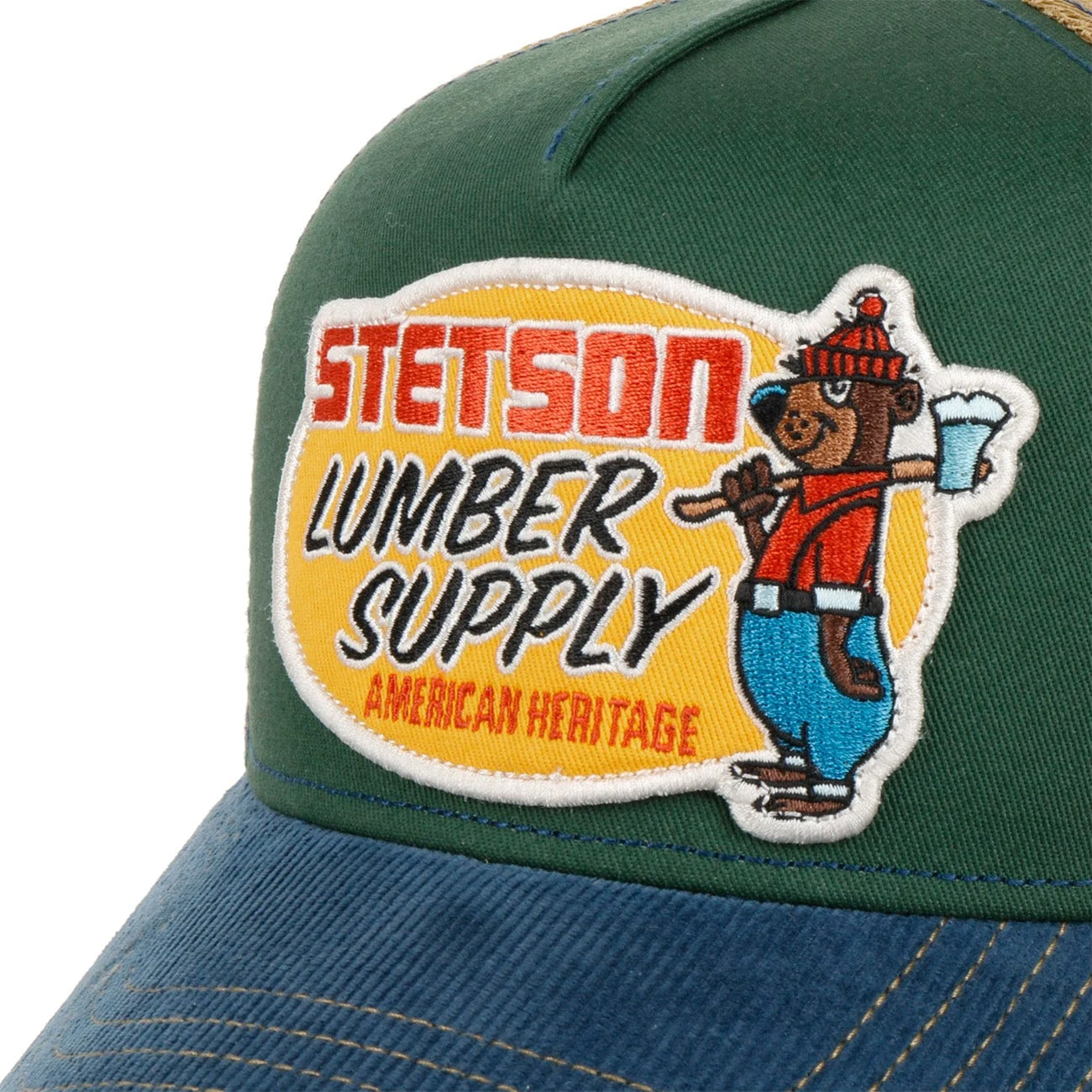 Stetson Lumber Supply Trucker Cap - Denim/Green