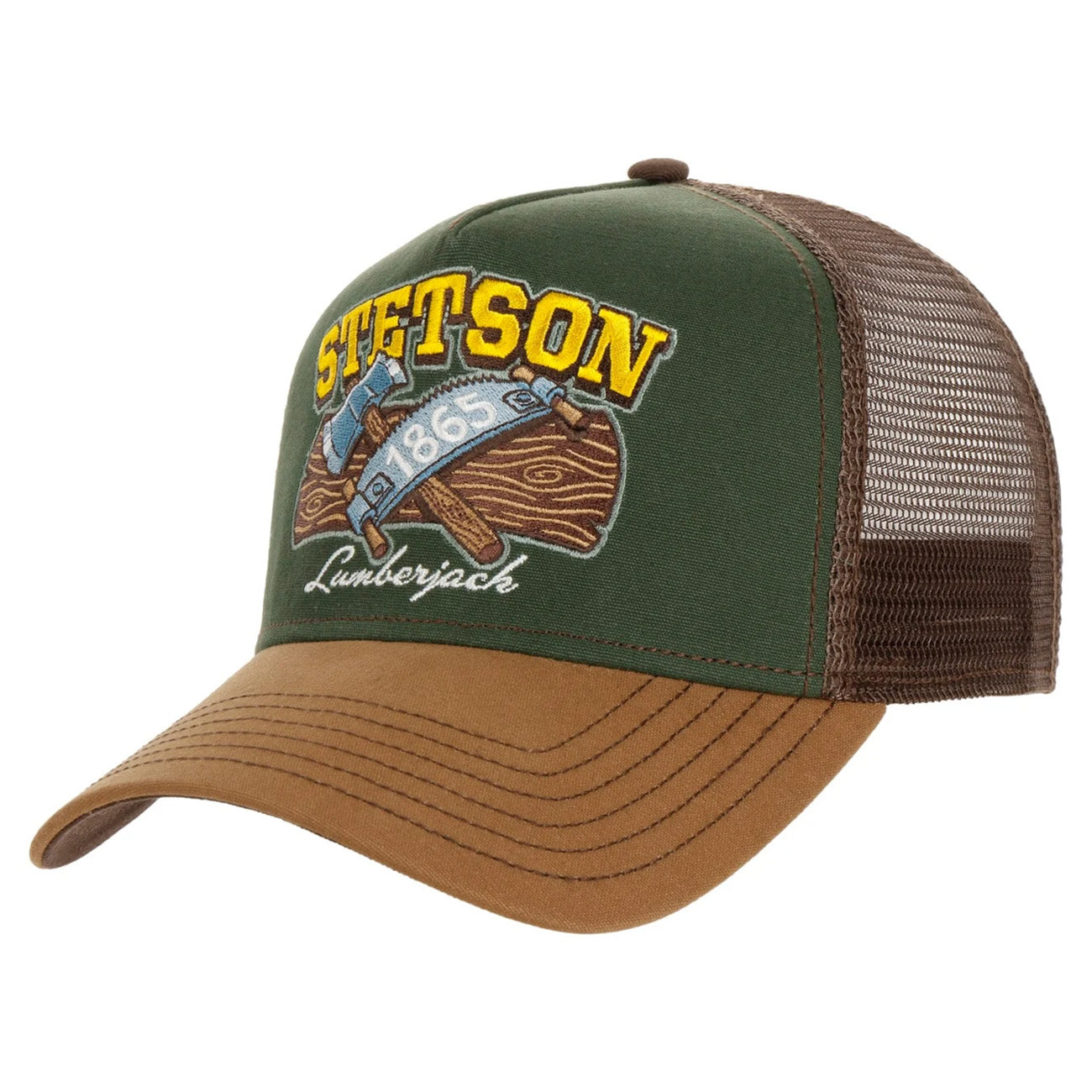 Stetson Lumberjack Trucker Cap - Caramel/Green