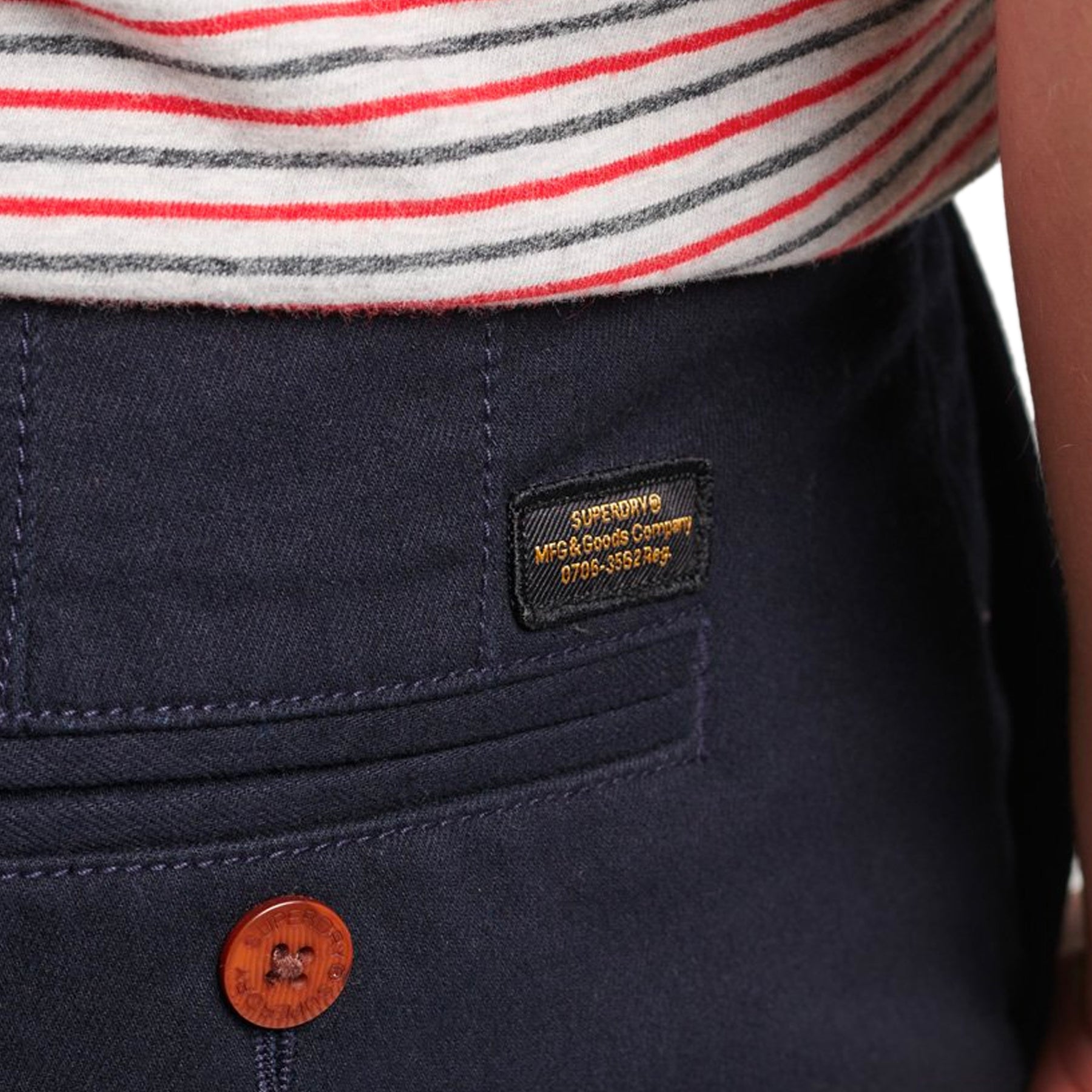 Superdry Vintage Officer Chino Shorts - Eclipse Navy