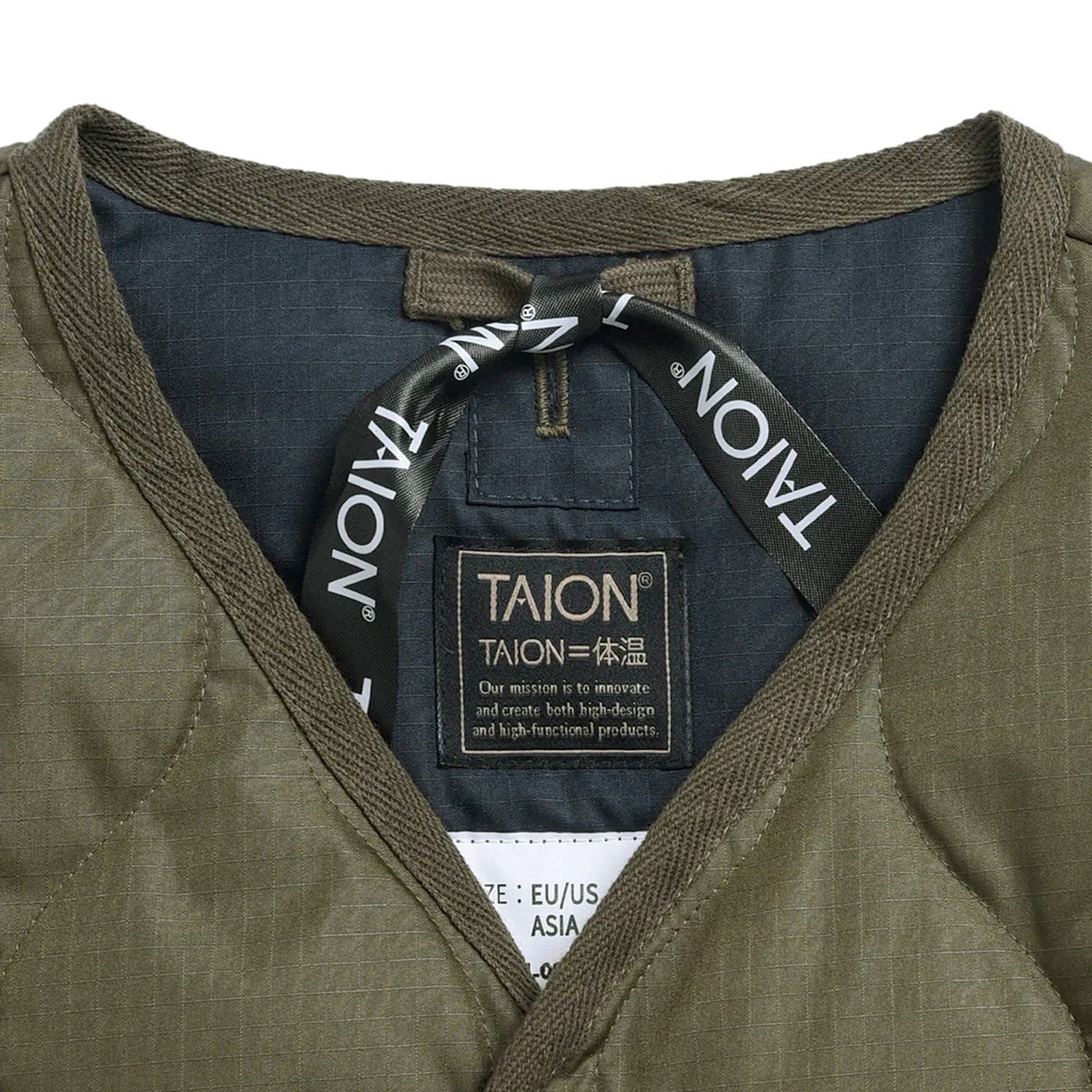 TAION Military V Neck Ripstop Down Jacket