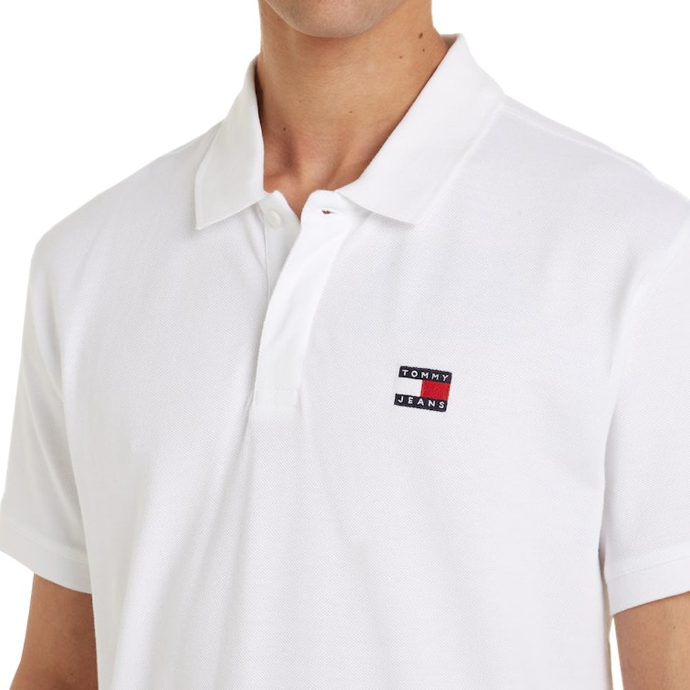 Tommy Jeans Regular Badge Polo - White