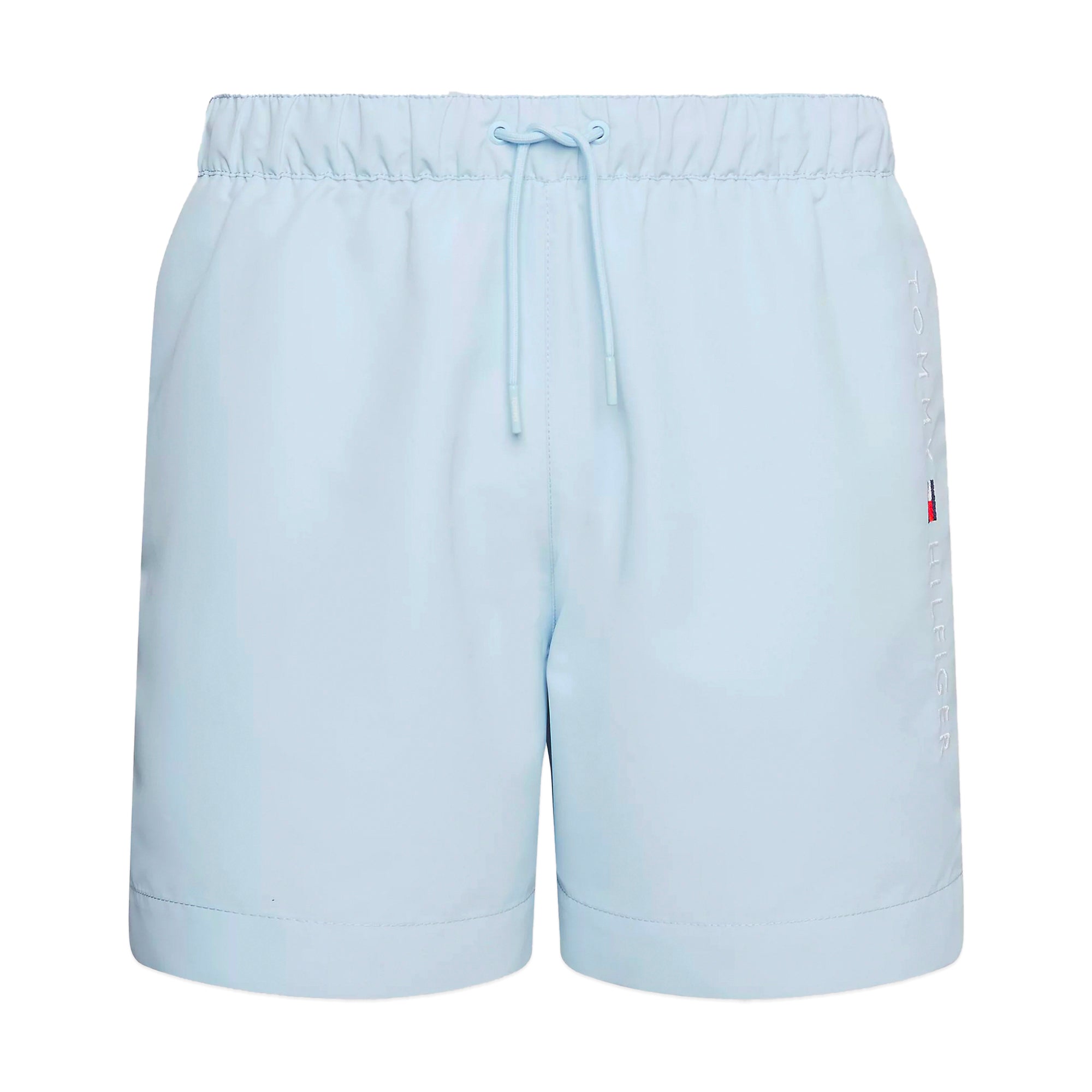 Tommy Hilfiger Mid Length Embroidered Swim Shorts - Breezy Blue