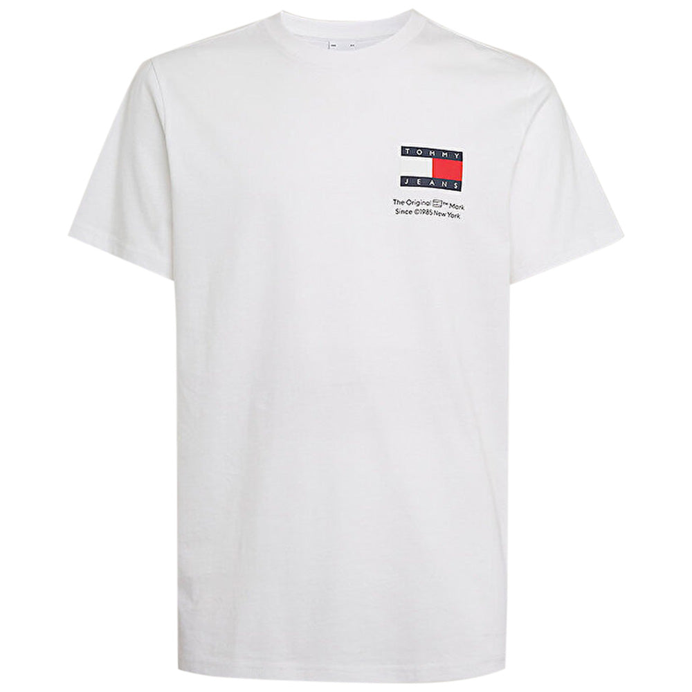Tommy Jeans Slim Essential Flag T-Shirt - White