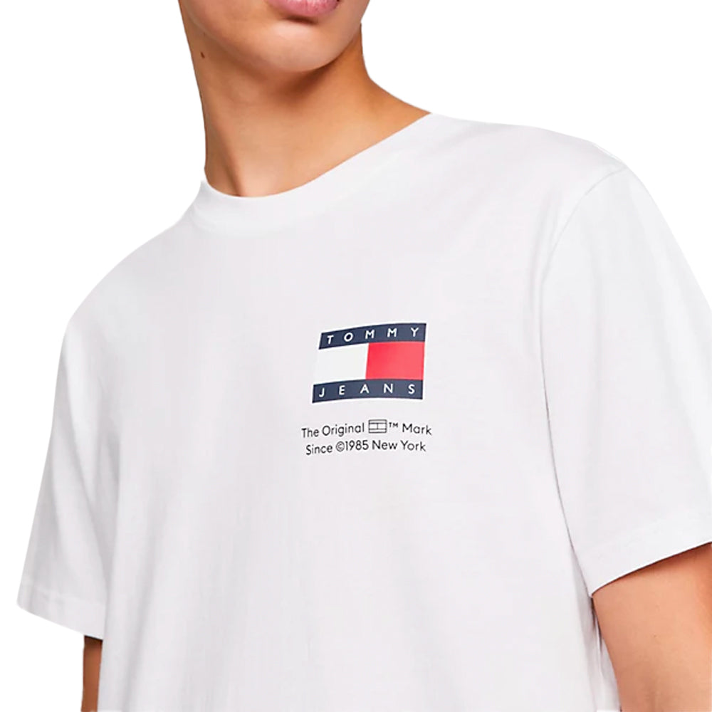 Tommy Jeans Slim Essential Flag T-Shirt - White