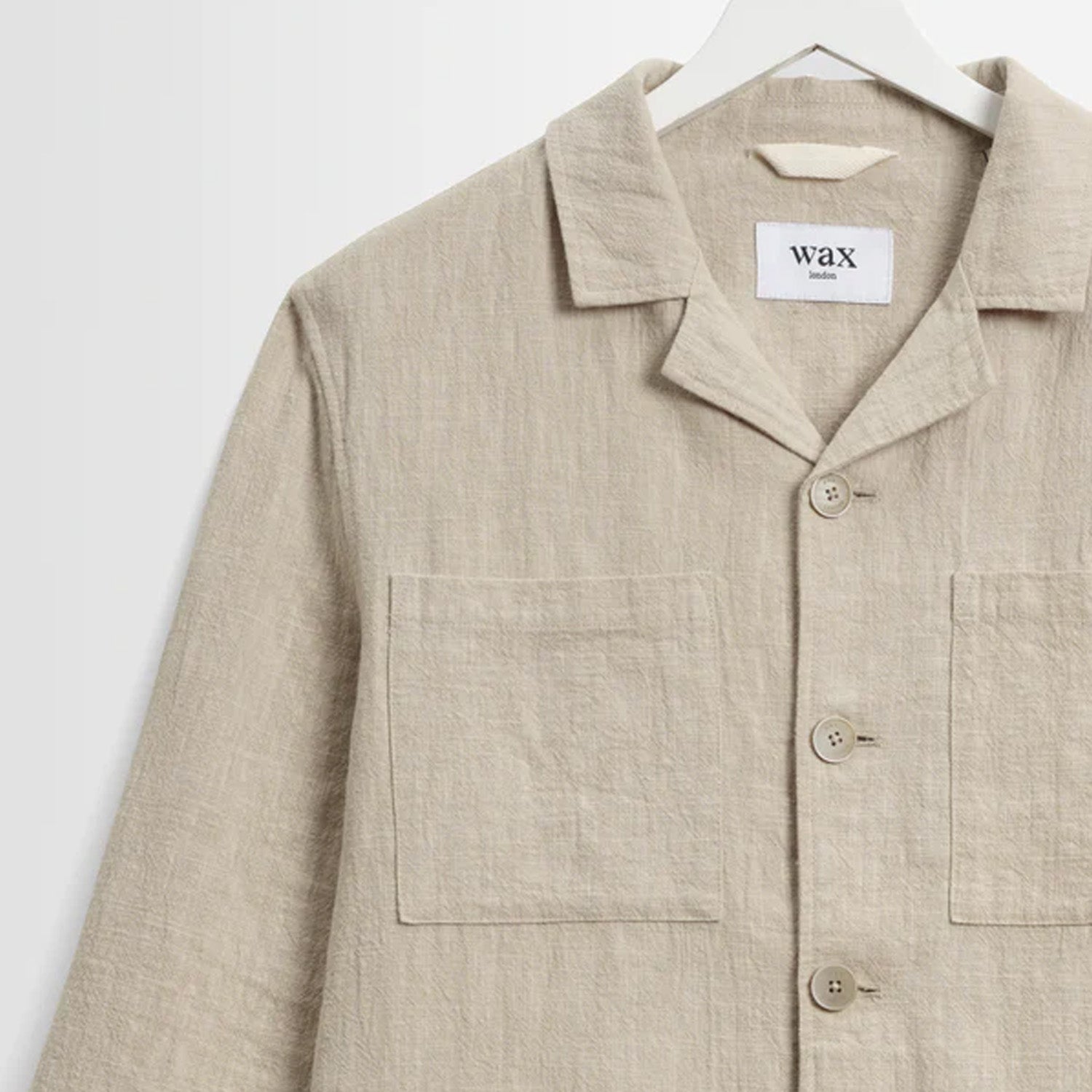 Wax London Aldred Linen Cotton Revere Overshirt