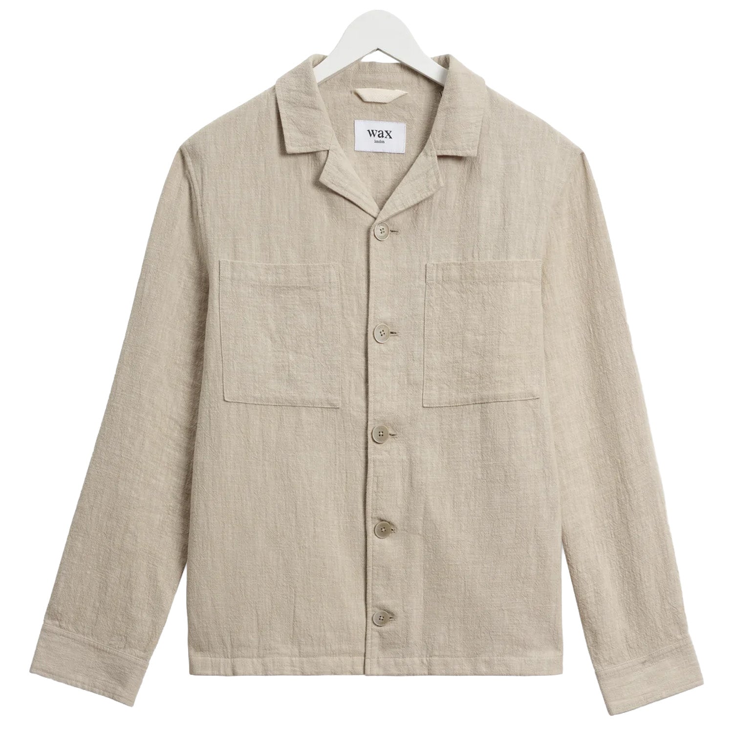 Wax London Aldred Linen Cotton Revere Overshirt