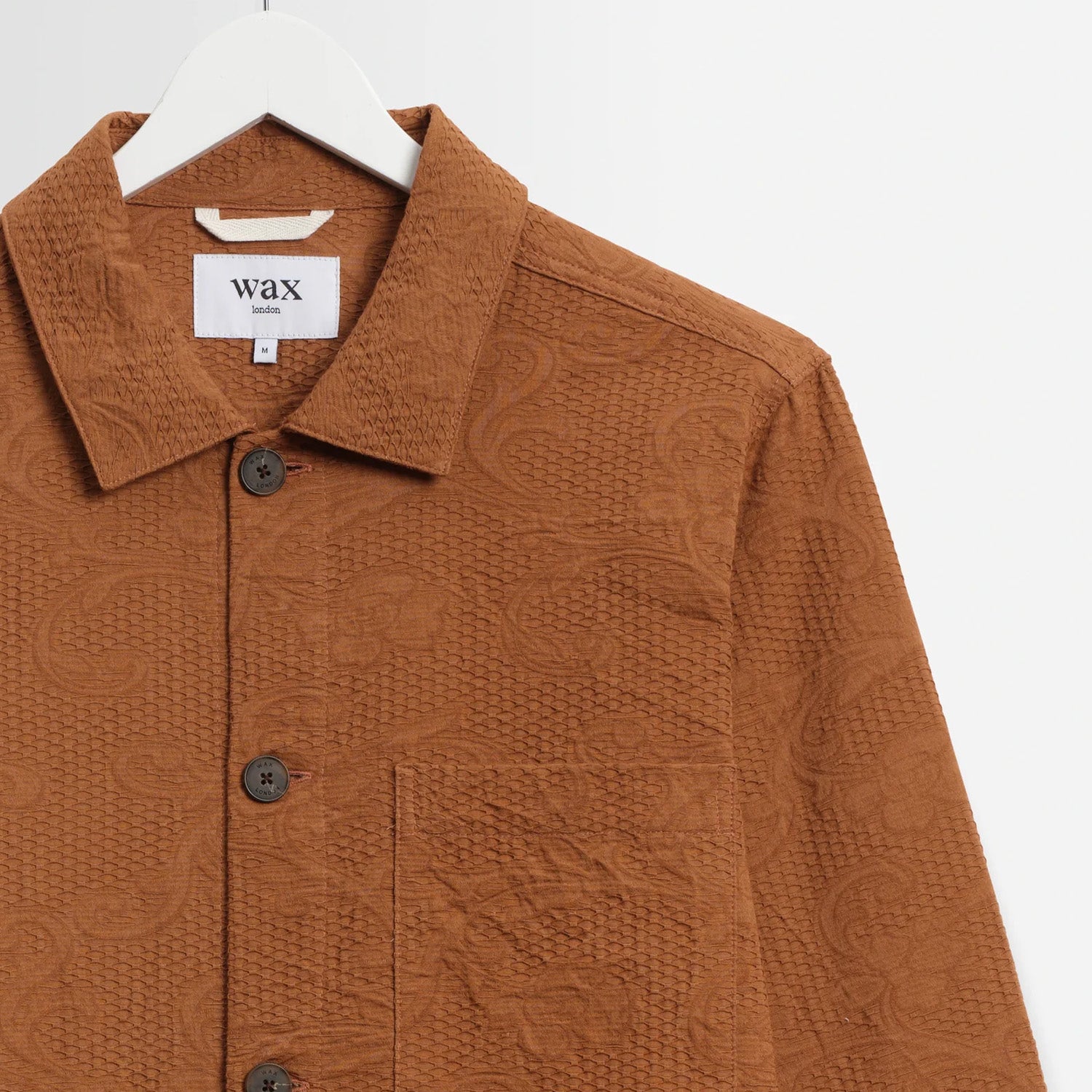 Wax London Rockley Honeycomb Jacquard Overshirt