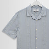Wax London Didcot Double Weave Seersucker Short Sleeve Shirt