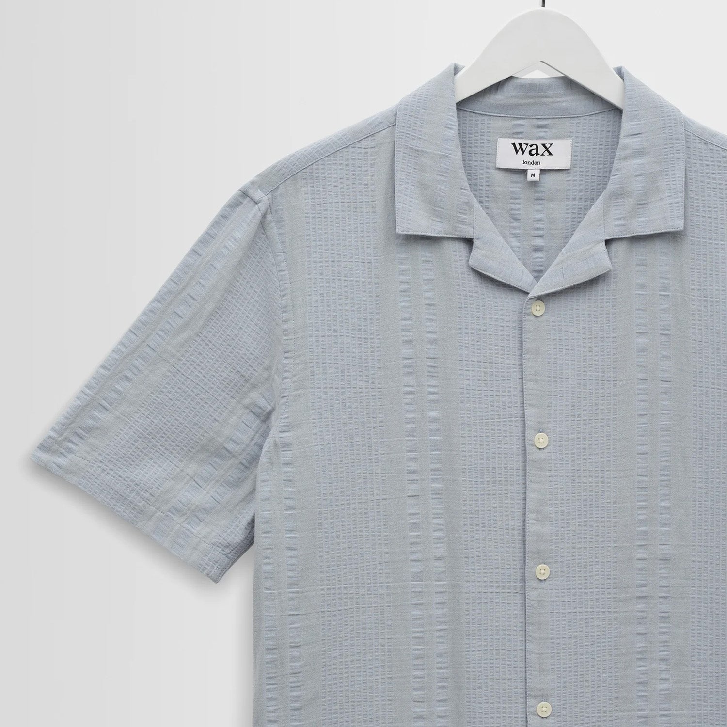 Wax London Didcot Double Weave Seersucker Short Sleeve Shirt