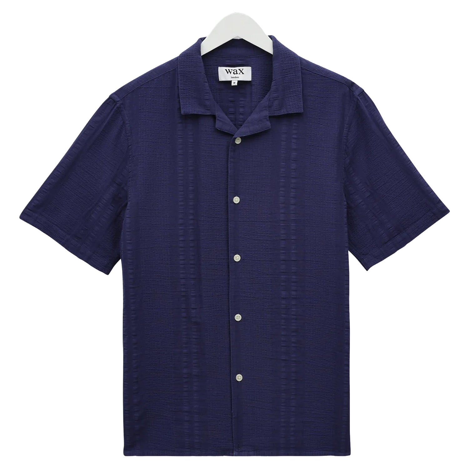 Wax London Didcot Double Weave Seersucker Short Sleeve Shirt