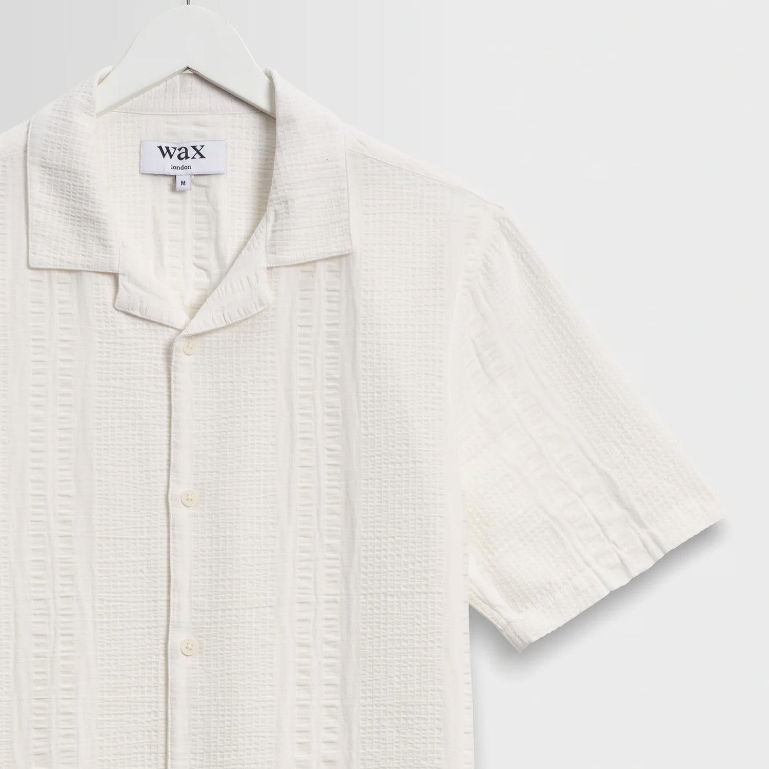 Wax London Didcot Double Weave Seersucker Short Sleeve Shirt