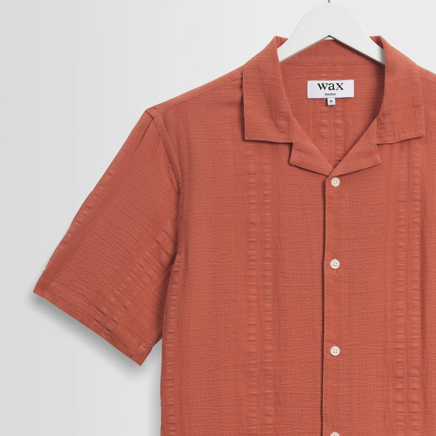 Wax London Didcot Double Weave Seersucker Short Sleeve Shirt