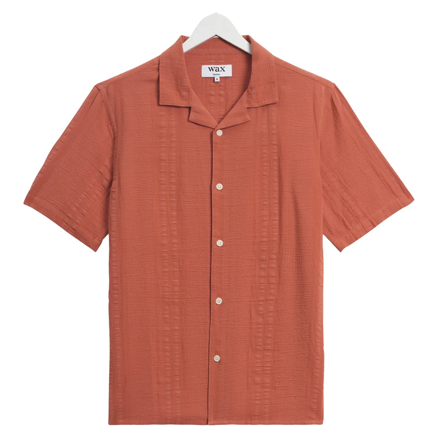 Wax London Didcot Double Weave Seersucker Short Sleeve Shirt