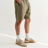 Wax London Kurt Crinkle Cotton Linen Shorts