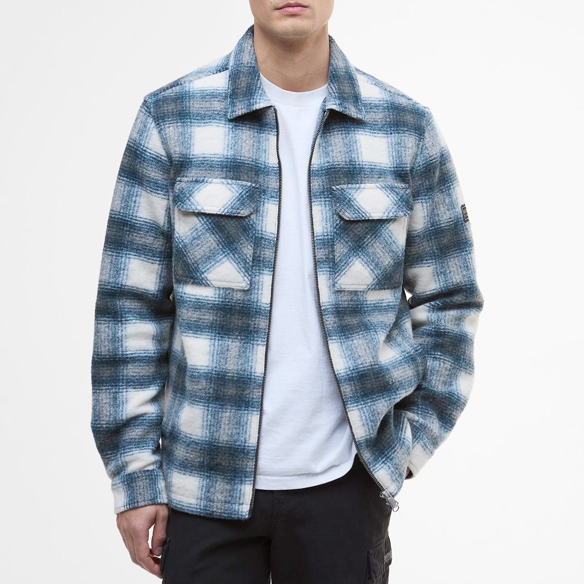 Barbour International Clayton Fleece Check Overshirt